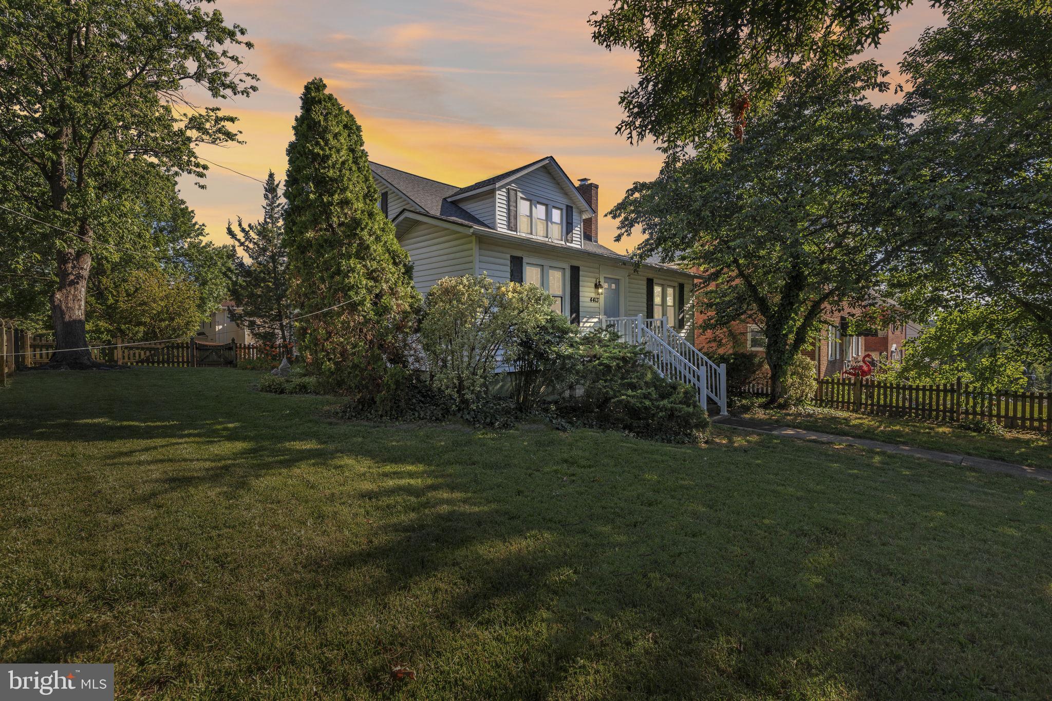 Welcome to 4413 Maple Avenue, a charming and character-filled home ideally situated on a beautiful corner lot in the heart of Halethorpe. Built over a century ago, this timeless 4-bedroom, 2-full-bath residence perfectly blends historic charm with thoughtful modern updates. From the moment you arrive, you'll appreciate the freshly landscaped grounds, mature trees, inviting curb appeal, and private parking.

Inside, the home is filled with natural light and showcases beautiful hardwood floors, spacious living areas, and an excellent kitchen layout designed for both everyday living and entertaining. Recent improvements include a new roof (2024), new front porch (2023), new washer and dryer (2024), and new dishwasher (2024), offering peace of mind for years to come.

Outside to enjoy the fenced backyard oasis featuring a charming gazebo-covered deck, perfect for relaxing, hosting gatherings, or enjoying quiet evenings outdoors. The mature landscaping creates a private and cozy setting that complements the home's warm character and inviting atmosphere.

Location is everything, and 4413 Maple Avenue delivers. Conveniently located just minutes from I-95, I-695, Route 1, and Baltimore-Washington Parkway, commuters will enjoy easy access to downtown Baltimore, BWI Airport, Fort Meade, and Washington, D.C. Residents love the vibrant community feel, nearby parks, shopping, dining, local coffee shops, and recreational opportunities. Whether you're looking for convenience, charm, or a place to create lasting memories, this wonderful home offers the best of both worlds.

Don't miss this rare opportunity to own a truly special home where historic character, modern updates, and an unbeatable location come together.