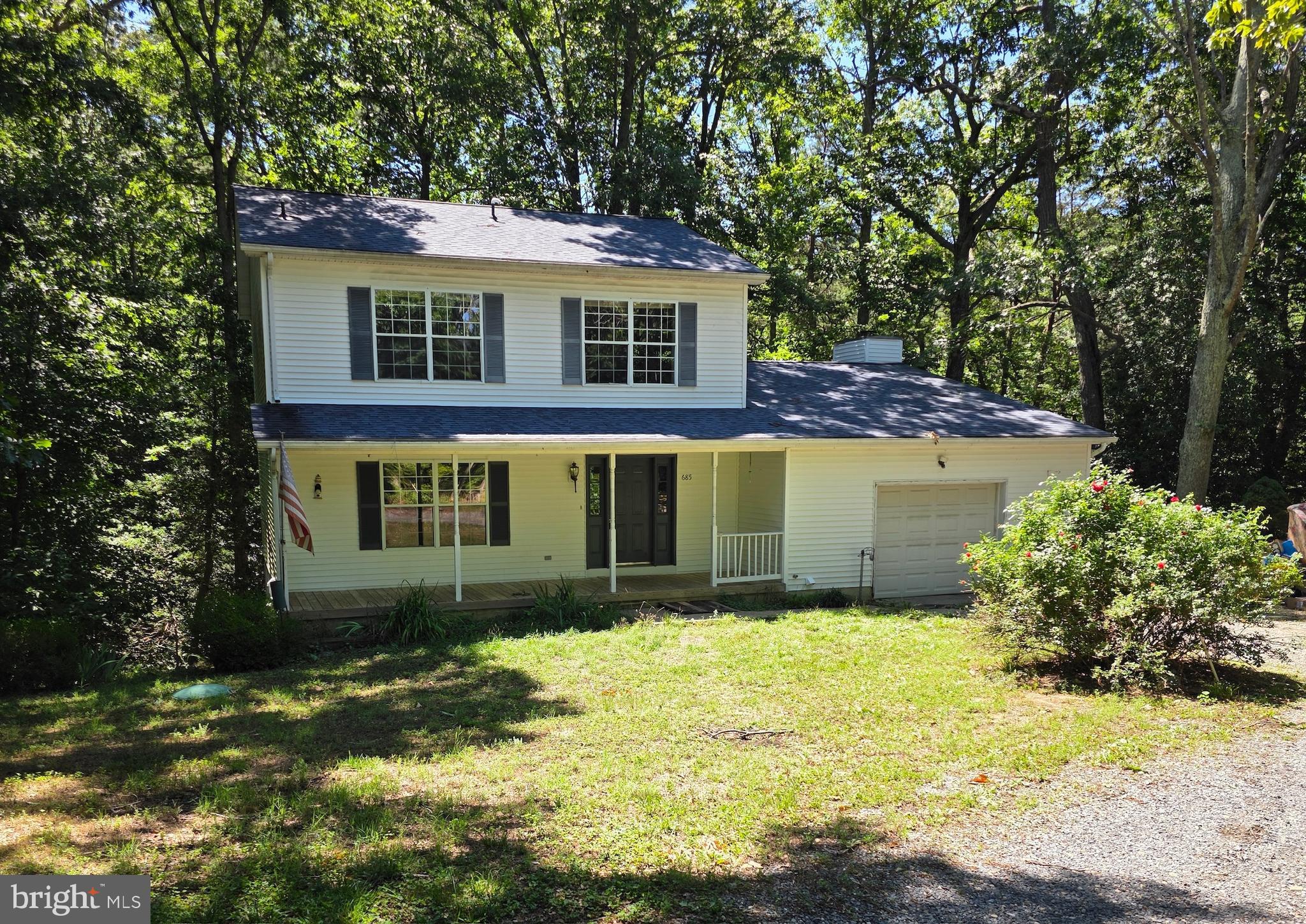 Don't miss this outstanding investment opportunity in the desirable community of Lusby! Situated at the end of a quiet cul-de-sac, 685 Hickok Trail offers the perfect canvas for a renovation project with tremendous resale potential.

This spacious home features approximately 5 bedrooms, 3.5 bathrooms, and a two-car garage, providing an ideal layout for today's buyers. The property sits on a generously sized lot with a large, flat backyard, offering plenty of room for outdoor entertaining, recreation, or future enhancements.

With its attractive floor plan, desirable location, and strong underlying features, this property is well-suited for investors, contractors, or experienced renovators looking to add value. Whether you're planning a fix-and-flip or a long-term investment, the possibilities are endless.

Properties with this combination of size, lot, and potential are hard to find. Bring your vision and transform this home into something truly special!

Sold strictly As-Is.