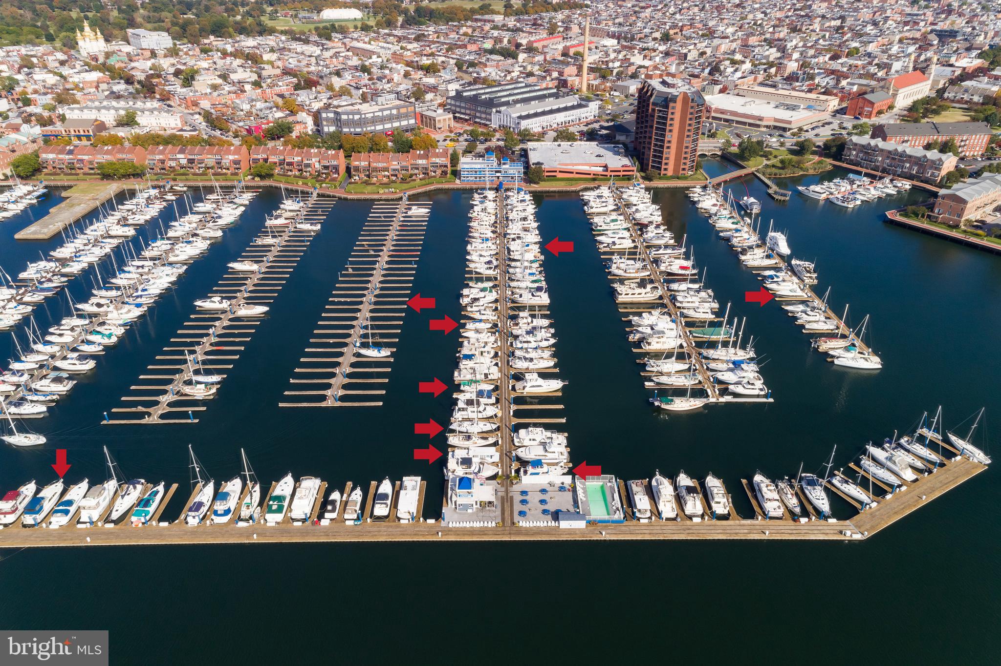 Opportunity to own your own boat slip in Baltimore's premiere yachting center through coop.   Enjoy a million dollar view from your very own boat slip without paying a million dollars and thousands in property taxes. Ideal for someone wishing to take part in downtown waterfront  culture for a  fraction of the cost.   Outstanding facilities include advanced floating doc system, 500 boat slips, floating swimming pool at the end of C pier, 24 hour security, gated entrance, parking lot,laundry facilities, rest room, shower facilities, boaters lounge and easy access to water taxi stops.  Walk to top notch restaurants and major grocery store. Minimum closing costs ($50.00), outstanding boat coop opportunity.  If you have not taken delivery of your boat yet, not a problem.  You can rent out your boat slip with through the marina.  Just sign an agreement with the Dock Masters Office to manage nightly, weekly, monthly and yearly rentals (agreement attached with rates).  Great investment opportunity.  NO LIVE A BOARDS OR AIRBNB.  45 FT BOAT SLIP AVAILABLE D-39 $12,500** $776.35 QUARTERLY PLUS $50 QUARTERLY MIN ELECTRIC  ***Special assessment  $293.25 quarterly additionally****45 ft slip****  Documentation in disclosures.