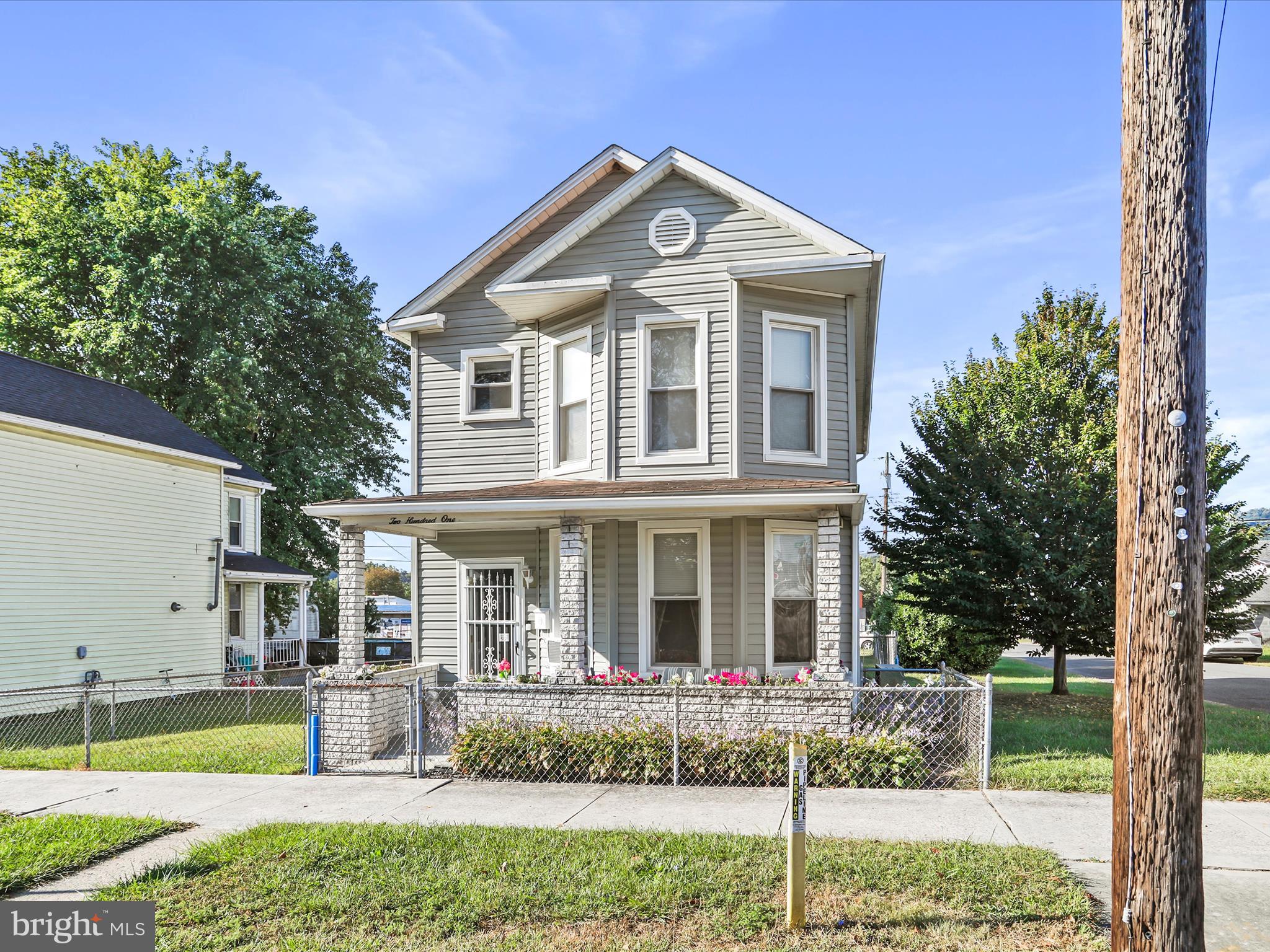 Welcome to 201 E Offutt St, a charming 3-bedroom, 2-bath home in the heart of Cumberland! This well-maintained property offers a flexible floor plan with a full bath conveniently located on the main level, along with a spacious living room, dining room, and a versatile bonus room—perfect for a home office, den, or playroom. The kitchen has been lovingly cared for and is ready for everyday living or entertaining.

Enjoy the outdoors with a welcoming front porch, a fenced-in yard, and a rear covered deck ideal for relaxing or gatherings. Situated on a corner lot, the home also offers the option of off-street parking in the back. A great blend of character and practicality—don’t miss your chance to make this one yours!