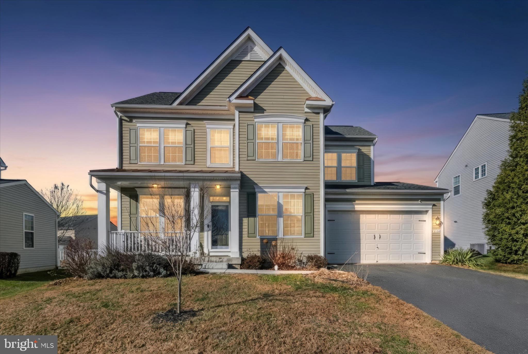 Nestled in the prestigious Westfields community, this exquisite Colonial-style residence offers a harmonious blend of elegance and comfort. This home boasts a modern design with timeless appeal, featuring high-quality vinyl siding that enhances its curb appeal while ensuring durability. Step inside to discover a spacious 1,984 square feet of meticulously maintained living space. The inviting layout includes four generously sized bedrooms, providing ample room for relaxation and personalization. The master suite is a true retreat, complete with an en-suite bathroom that exudes luxury, featuring dual vanities and a soothing ambiance. The heart of the home is the open-concept living area, where natural light pours in through large windows, illuminating the rich hardwood floors that flow seamlessly throughout. The cozy carpet in the bedrooms adds warmth, while the vinyl flooring in the kitchen and bathrooms offers practicality without sacrificing style. Culinary enthusiasts will appreciate the well-appointed kitchen, designed for both functionality and aesthetics. With ample counter space and modern appliances, it's the perfect setting for crafting gourmet meals or enjoying casual breakfasts with loved ones. Venture outside to your private oasis, where a community pool awaits just a short stroll away, offering a refreshing escape on warm summer days. The outdoor space is ideal for entertaining, with a backyard that invites gatherings and quiet evenings under the stars. The full basement, though unfinished, presents a canvas for your imagination-whether you envision a home gym, a media room, or additional storage, the possibilities are endless. Parking is a breeze with an attached two-car garage and additional driveway space, ensuring convenience for you and your guests. This home is not just a residence; it's a lifestyle. Enjoy the tranquility of suburban living while being just moments away from vibrant shopping, dining, and recreational options. Experience the perfect balance of luxury and comfort in this exceptional property, where every detail has been thoughtfully curated to create a warm and inviting atmosphere. Embrace the opportunity to make this stunning house your home.