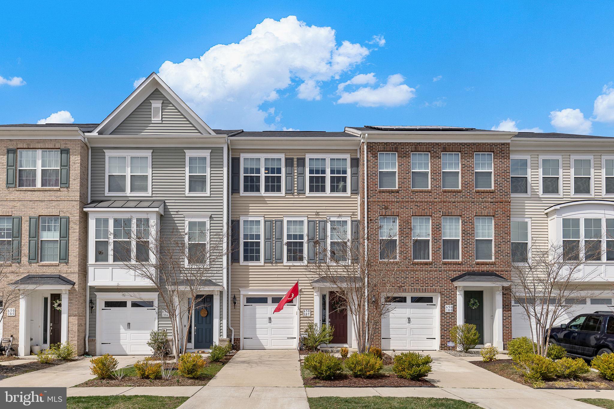 Welcome to 650 Aspen Road in Embrey Mill. This colonial townhome, built by Miller & Smith, spans over 1,740 square feet of thoughtfully designed living space.  This residence offers three bedrooms and three and a half bathrooms. Hardwood floors span the entire main level.  The gourmet kitchen offers stainless steel appliances, granite countertops, tile backsplash, gas range, oversized island with seating and pantry.   Outside, the deck overlooks common space.  Upstairs, the primary suite has a large window seat, a generous walk-in closet, and private ensuite with an oversized shower, enclosed water closet and comfort-height vanity.  Completing  the upper level, are two additional bedrooms as well as the Samsung washer and dryer (2 years new!). The fully finished basement, with convenient garage access, offers additional living space, a full bathroom and access to the fenced backyard. The property backs onto an open common area, enhancing your outdoor experience with beautifully landscaped surroundings.
Outside, enjoy Embrey Mill's amenities, including two pools (one is walking distance to 650 Aspen Road), clubhouse, dog parks, fitness center, tot lots/playgrounds, Bistro Cafe and scenic walking paths. 
Schedule your visit today and step into a life of ease and enjoyment!