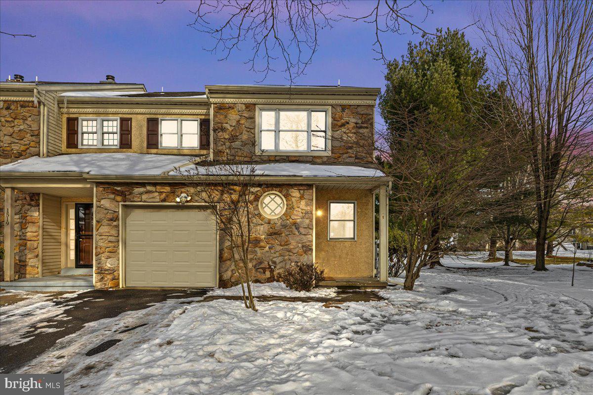 ** Showings begin with the open house Saturday 1/27. Offer deadline of Thursday February 1. 1517 Isaacs is a beautiful townhome in Dublin Meadows, the heart of Maple Glen, Upper Dublin Township! Located on a cul-de-sac, this gorgeous end-unit home has it all! Hardwood flooring throughout the first floor as you enter, from the foyer, through the family room, dining room, den, kitchen - all fresh neutral paint and lots of natural light! The kitchen is open to the den, and features neutral gray cabinets, granite counters,  tile backsplash, stainless steel appliances, and PLENTY of entertaining room - plus easy slider door access to your HUGE 24X18 back deck, and back yard! Finish your first floor tour with closets, a powder room AND attached 1 car garage (20X11) with opener! Head upstairs to find vinyl plank flooring throughout - including common areas and each of the three of the five bedrooms. Each bedroom is huge, and with great closets. The primary bedroom includes a huge walk-in closet and primary bath with a large double-sink vanity, soaker tub and stall shower! Complete your upstairs tour with a full hall bath and second floor laundry! Finally - the basement...phenomenal finished space with TWO bonus rooms which can be used as offices, playrooms, you name it! And don't miss the storage room under the steps! Capped off with vinyl plank flooring and an egress window - it's a real bonus! 1517 Isaacs is in a wonderful and convenient location, just a blink of an eye from Welsh Road, leading to lots of area shopping in three different shopping centers moments away, the turnpike, Route 309 - it's in the award-winning Upper Dublin School District, and can be YOURS! Don't miss it!! Schedule your appointment NOW!
