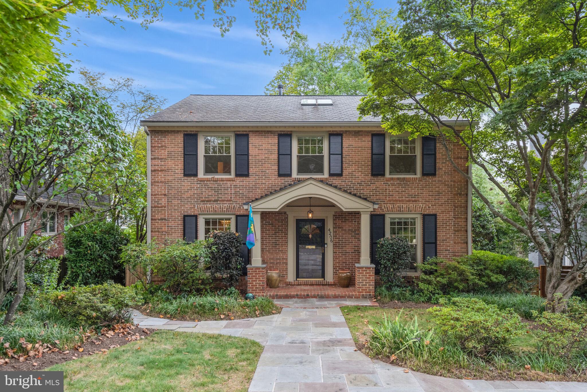 Welcome to this classic center hall colonial nestled in a tranquil cul-de-sac, offering off-street parking for two vehicles. As you approach the home, slate walkways guide you to the front door, where you are welcomed by a marble-floored foyer. To the left, you'll find a formal dining room adorned with elegant chair and crown molding. On the right, a spacious formal living room awaits. The expansive eat-in kitchen boasts ceramic tile flooring, an island, a desk area, recessed lighting, stainless steel appliances, and a pantry. The main level features new wood flooring, extending through the family room, which is situated just off the kitchen. This inviting family room includes a fireplace, built-in shelving, and access to a large deck through a french door.  Additional features include tankless water heater, Pella windows, a furnace replaced in 2017, and an AC system replaced in 2024. Upstairs, you will find four generously sized bedrooms and two bathrooms. The primary suite is highlighted by crown molding and an attached private bath with dual vanities and two closets. The lower level offers a spacious rec room with a fireplace, ceramic tile flooring, and sliding glass door leading to a lower-level deck. This level also includes a fifth bedroom, a full bath, and a versatile bonus room perfect for a workout space, office, den, or additional storage. The front yard is equipped with an irrigation system, and the property comes with a grandfathered shed. This home combines classic charm with modern conveniences, making it a perfect choice for comfortable living. While in wonderful condition, this property conveys as-is.