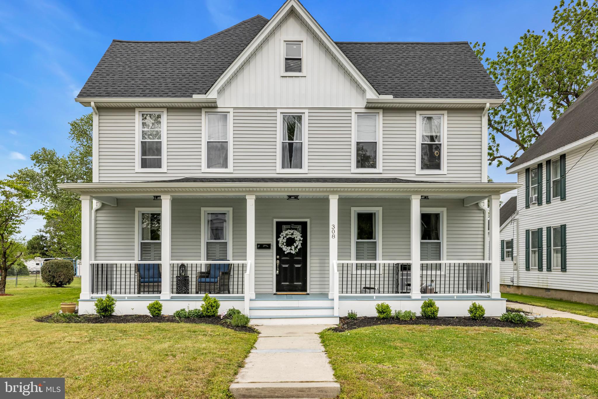 Welcome to 308 Weiner Avenue in Harrington, Delaware - a beautifully refreshed home that blends classic charm with modern upgrades.  This recently updated property offers a move-in ready experience with thoughtful improvements throughout.   Step inside to discover a bright and inviting interior featuring an open, functional layout for everyday living.  The gourmet kitchen boasts modern appliances and ample counter space.  On the first floor you will find a spacious bedroom with 2 walk-in closets and master bath.   The second floor includes 3 bedrooms and 2 full bathrooms.    Recent upgrades include a 30 x 40 two garage door pole building, a vinyl fence surrounding the entire back yard, new HVAC installed in December 2024.   Situated on a manageable lot the outdoor space provides room to relax, garden or entertain.   Conveniently located near local shops, dining and major routes.   This home combines small-town charm with easy accessibility.