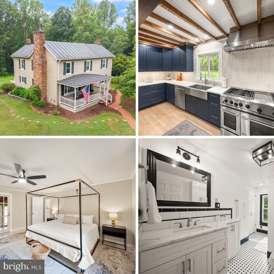 Just Listed!  Turn-of-the-Century Farmhouse   “The Woods”   360° Panoramic Views  5 Scenic Acres   Privately surrounded by mature trees, this beautifully renovated farmhouse offers an irresistible blend of historic farmhouse charm and modern finishes. A tree-lined driveway, meandering brick and stone walkways, inviting front porch, and multiple patios create the perfect setting to gather, entertain, and enjoy the peaceful surroundings and panoramic views. Adding to the property's unique appeal are a magnificent Magnolia tree and a Lavender Chaste tree, both propagated from historic specimens at Mount Vernon and Monticello. (See footnote.) Feature highlights include a fully renovated exposed-beam kitchen (2025) with factory-finished blue cabinetry, soft-close doors and drawers, Corian countertops, a GE Monogram commercial-grade 6-burner gas range with double ovens, a wall-mounted exhaust hood with warming lights, a stainless steel farmhouse sink, and a picture window overlooking the scenic grounds. Additional updates include a French-door refrigerator with icemaker and dishwasher. The kitchen is adjacent to a spacious mudroom and laundry room, providing a convenient pass-through to the outdoor red-brick patio. The mudroom features slate-style tile flooring, a custom-built bench with cubby storage, while the main-level living and family rooms offer solid oak hardwood floors, wide trim moldings, and a cozy wood-burning stove. The upper lvl offers three bedrooms, including the primary suite, along with a beautifully renovated shared bathroom featuring hex mosaic tile flooring, a subway tile shower with a glass enclosure, a custom quartz vanity, and solid oak hardwood flooring throughout. Exterior highlights include a durable seamless metal roof, vinyl siding, a storage shed, wood shed, and a poultry coop with run area (negotiable). This beautiful property offers the perfect balance of historic farmhouse character, thoughtful renovations, privacy, and open space. Conveniently located just 10 minutes from Historic Old Town Warrenton and only minutes from C.M. Crockett Park, Germantown Lake, nearby farm stands, and Messick's Farm Market. Starlink Internet hardware is already installed and conveys.
This property is ideal for those seeking privacy, recreation, and the flexibility to work from home with breaks to tend the garden, homestead, or hobby farm—or simply enjoying the tranquility and beauty of five scenic acres in a truly one-of-a-kind setting. Schedule your private preview today and experience this exceptional property before it's sold! Historical Footnote from Prior Owners: Welcome to “The Woods” (c. 1890). The house and property earned its name because the original owners’ grandchildren affectionately called it “the Woods” and loved visiting. The property is rich in natural beauty surrounded by woods and wildlife that shifts beautifully with every season: Redbuds bloom in spring, Dogwoods flower, and the Magnolia & Chaste Trees fill the summer air with vibrant white & lavender petals. The Current owners have been told that the Magnolia tree was originally grafted from George Washingtons tree at Mount Vernon and the Lavender Chaste Tree was grafted from one of Thomas Jeffersons bushes at Monticello. The house was built in 1890 by John and Cora Holder. The Holders had originally lived at nearby Melrose Castle, where John served as caretaker for a time after the Civil War. A little before 1890, following the death of Melrose Castle’s owner, John’s father gave him more than 200 acres of farmland encompassing Meetze Road and Balls Mill Road toward Crockett Park. Soon afterward, John and Cora built this beautiful farmhouse known as “The Woods.” It's important to note that this property listing represents an extraordinary opportunity—not simply to purchase a home in the country, but to become the next steward(s) of a property with a special history that has been cherished by those who called it "Home".