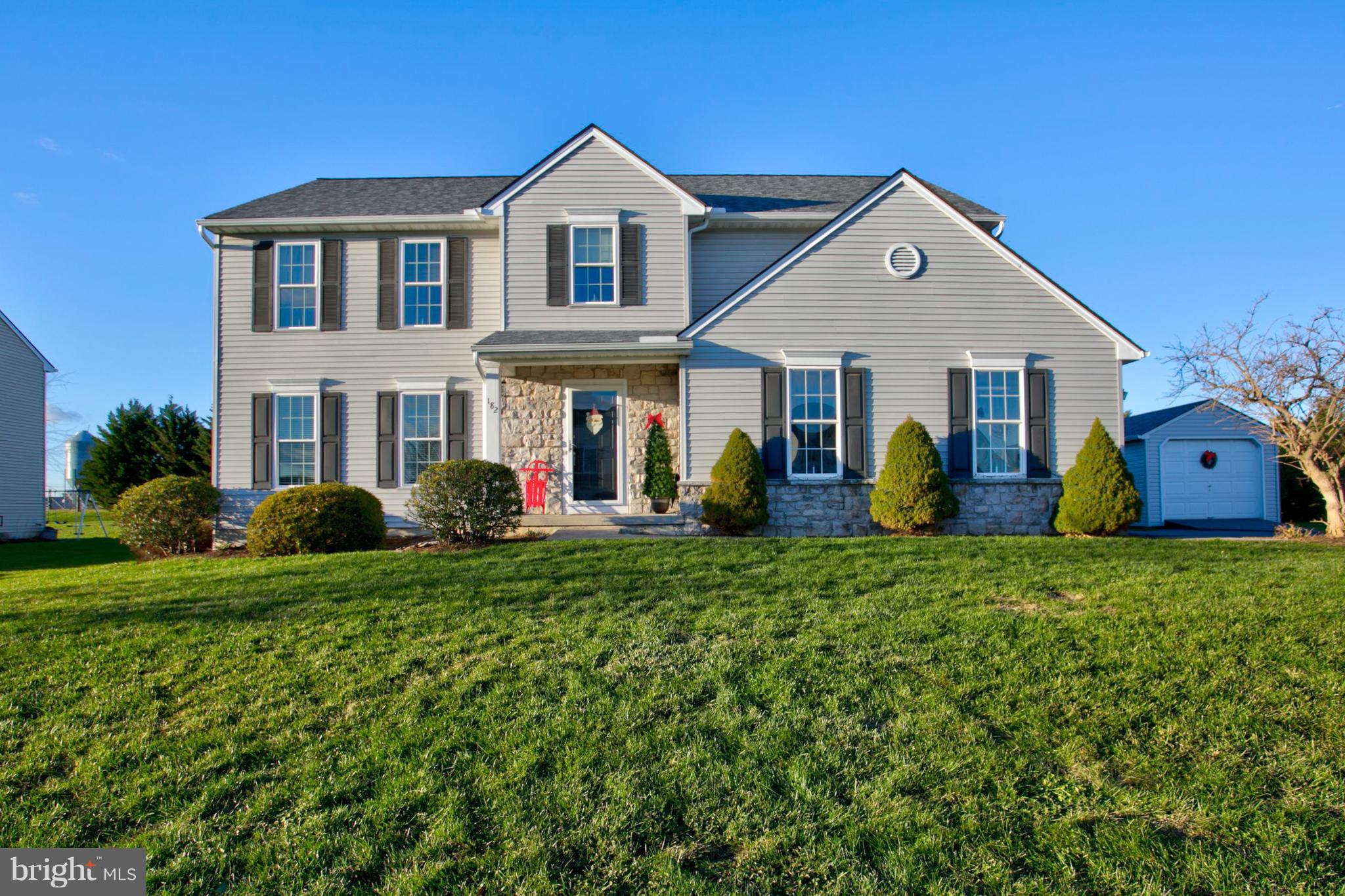 Spacious 2 story, 4 bedroom home with a beautiful country setting on private level lot.   Home features an eat in kitchen with breakfast bar island, gas fireplace in family room with blower, large bay window, recessed lighting, tray ceilings and whole home standby generator. Master suite with whirlpool soaking tub and dual sinks in master bath, second floor laundry room and plenty of storage with full basement.  Rear deck leads to backyard with large 16x32 shed.  See 3D tour: https://my.matterport.com/show/?m=AtTYKpYauhy&mls=1