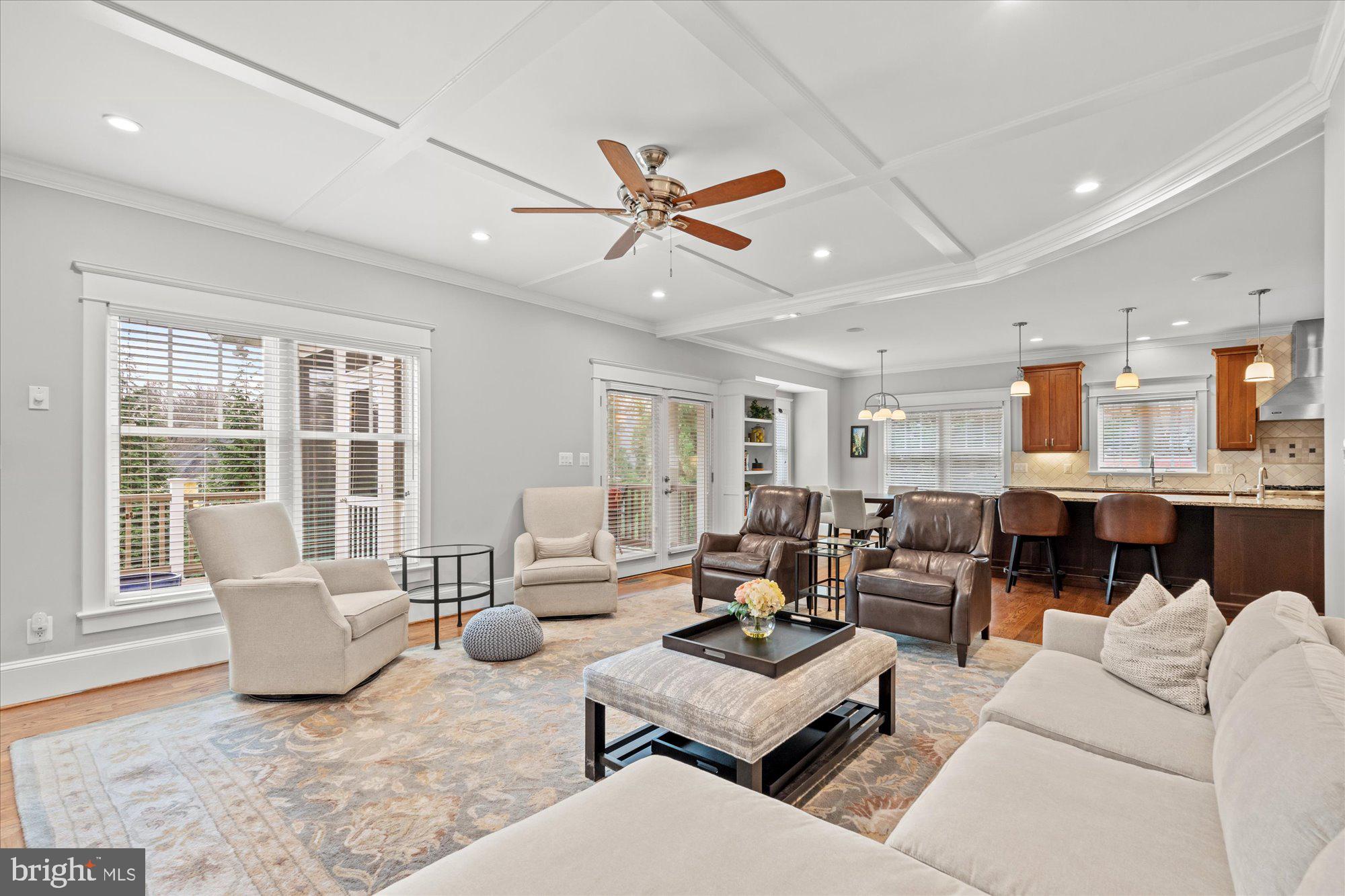 New Price Alert! Perfectly nestled in the lush/green Donaldson Run neighborhood and within the highly coveted pool boundary, this Craftsman beauty is surrounded by the region’s best trails and park amenities (tennis and squash courts), yet centrally located within minutes from Washington, DC,  the White House, and DCA. The large size is handsomely outfitted with custom woodworking throughout,  and features six to seven bedrooms and five and one half  baths. The outdoor living is as sumptuous as the indoor with a screened-in porch, rocking chair front porch, patio and fenced backyard. The open floor plan has smart flex space throughout- multiple offices, work spaces, studios, potential wine cellar, gym- whatever suits your needs!!  The kitchen and family room are designed  for entertaining and showcase gleaming hardwood floors, a walk-in pantry, oversized granite island, double ovens,  and a butlers pantry on the way to the dining room.  There's also a main level bedroom with a full bath- also suited for a comfortable office. Upstairs the oversized master suite has an enormous walk-in closet and bathroom with heated floor, double vanities, separate shower and soaking tub.  There are three more bedrooms on this level and two more full baths. The walk-out finished lower level is loaded with light and features a bar, gym with cork flooring, and another laundry room/storage. The additional bedroom and full bath on this level is perfect guest space! There is amazing storage throughout and a two car garage with 50 amp plug for potential EV use, and driveway! This is a quick zip to Washington, DC!