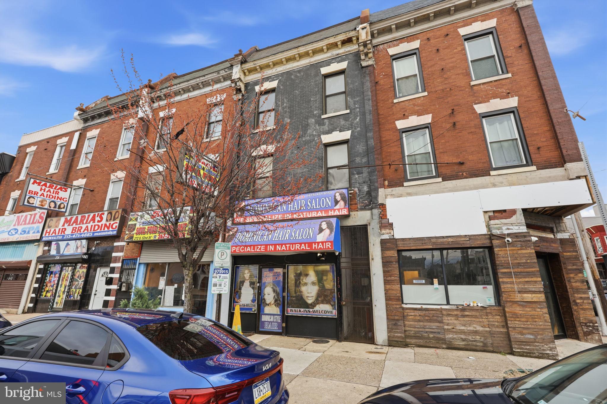 Versatile mixed-use property featuring one commercial unit and two residential units. Unit 1 is a hair salon occupied since 2010, offering stable, consistent income.

The second-floor unit will be delivered vacant (tenant vacating by June 23rd) and will need a full renovation. This unit is not available for showings at this time.
The third-floor unit is vacant and mirrors the second-floor layout. It needs light TLC and is ready for improvements.
Located on a busy West Philadelphia corridor with convenient access to public transportation, shopping, and local amenities.