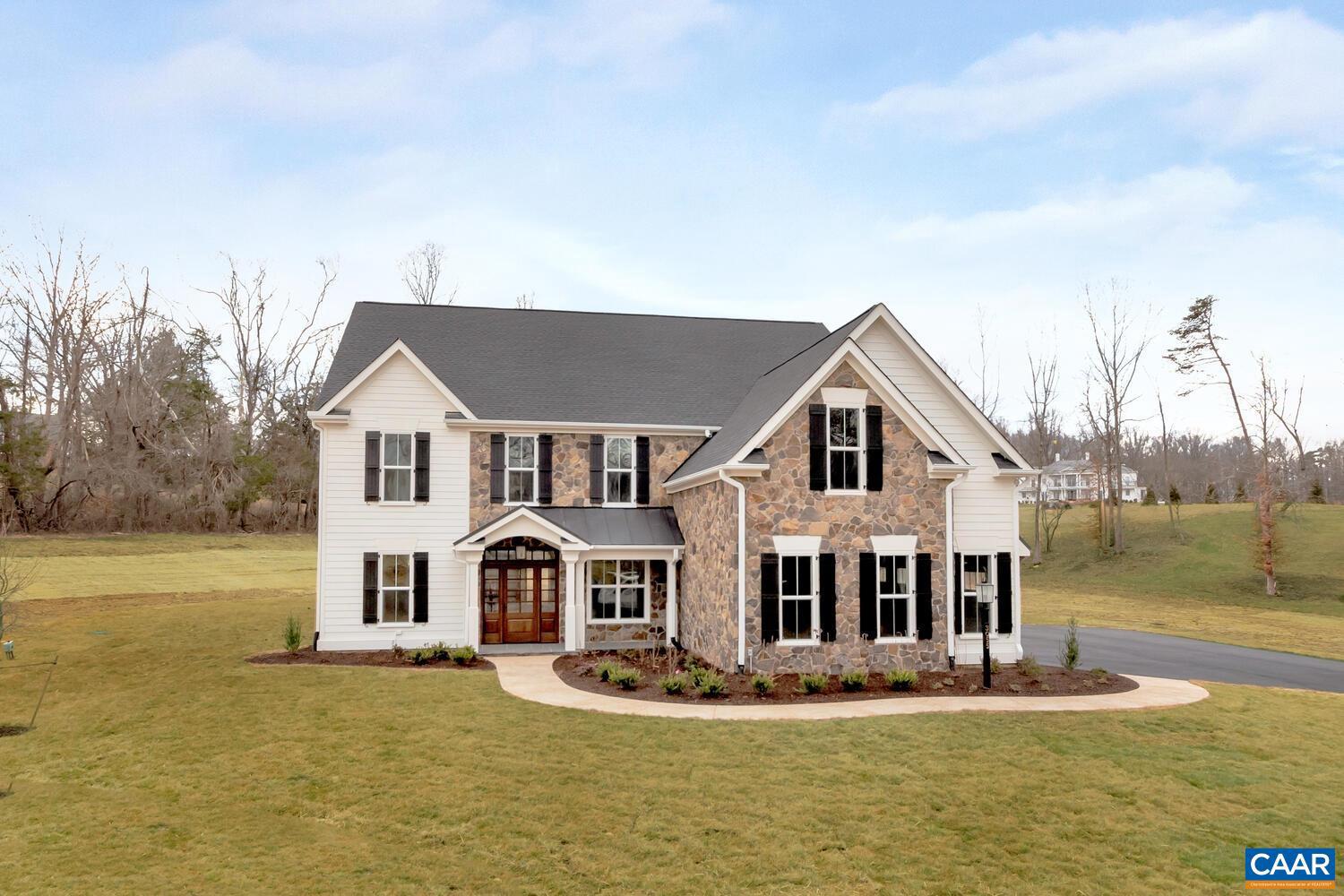 Pre-Sale Squire w/ Nov 2026 Closing. The desirable Squire, set on a 1-acre scenic homesite with breathtaking mountain views, this main level living home offers the perfect balance of comfort and function in an ideal location, close to all things Crozet. The light-filled main level features a private Primary Suite, study and an open-concept great room. The gourmet kitchen and spacious dining room extension are great for  entertaining and everyday living, plus a Nook off the Kitchen for everyday eating. Upstairs, 4 Bedrooms with 4 Bathrooms and a Bonus Room ensure a space for everyone to enjoy, plus a unique open balcony overlooking the first floors produces an abundance of natural light. High-quality finishes include 2x6 exterior walls, a custom Mahogany front door, wood shelving throughout, and a zoned 15 SEER HVAC system. With public water and sewer, a 2-car side-load garage and easily accessible mechanicals, this home has so much to offer. Walkable to both Downtown Crozet and Old Trail, this rare opportunity offers the best of location and lifestyle. And with the ability to make interior selections alongside our talented Design Coordinator, you can truly design the dream home you've always wanted and move-in the Summer of 2026!,Granite Counter,Maple Cabinets,Painted Cabinets,Wood Cabinets,Fireplace in Great Room