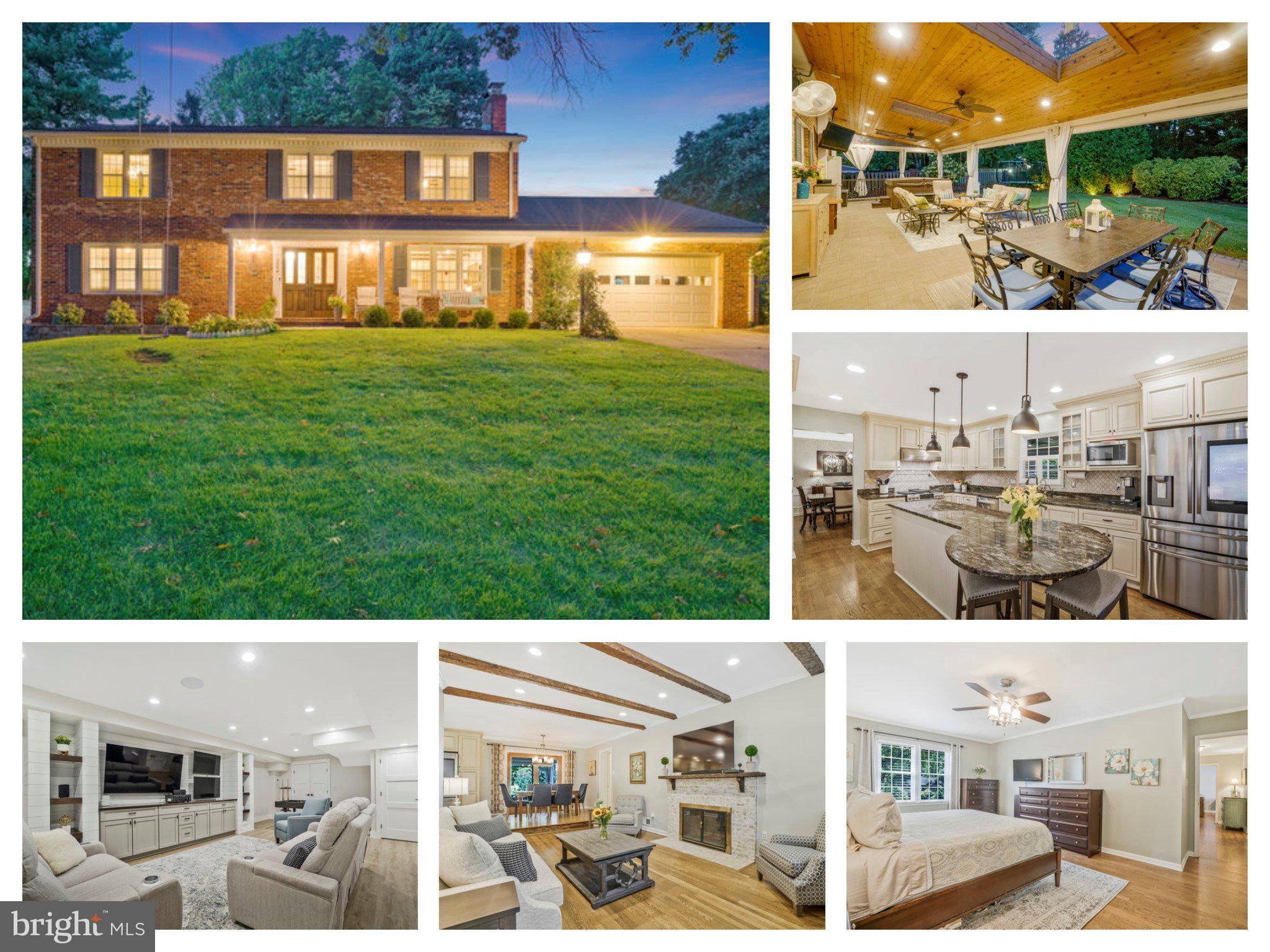 McLean Hamlet!  Completely renovated (estimated $460K in improvements):  5 Bedroom/3.5 bathroom with open floor plan and amazing outdoor living space addition and flat backyard.    Move in ready. 
Gourmet kitchen includes double oven, 6 burner stove with griddle, heat lamps with rack,  insta-hot dispenser, filtered reverse osmosis water, large island with seating for 4, granite countertops, and plenty of soft-close cabinets.    A dream mudroom with multiple storage closets for everyone, plus extra pantry storage - all right off the 2 car garage and kitchen.   Pocket doors back to the private office that has a sliding glass door overlooking the private colorfully landscaped yard.   Sliding doors out to the fully covered full house-length "partio" that includes space for outdoor dining, living area, plumbed gas grill and hot-tub/ping-pong area, circular gas firepit + egress steps down to the finished lower level.    

Fully fenced with brick pillars surrounds the large flat yard with professional landscaping, which is the perfect view from the Partio (yes, the party patio) and to join in the backyard fun.   Welcoming covered front porch with double front doors.  Spacious family  room off the kitchen with wood beams and fireplace.   Large Living Room makes a perfect 2nd lounge + 2 build in desks with built-ins, perfect for homework time.   

And enjoy hosting in the large dining room.  Upstairs are 4 spacious bedrooms - Owners suite with 2 closets, and large en-suite bath includes double sinks, large frameless shower with 3 showerheads/rainshower, vanity seating, private toilet room and plenty of storage.   2nd hall bath is completely renovated with double sinks.  Enjoy having the laundry room upstairs for convenience.    

Lower level is completely new in 2021 with open area including media space for 3 TVs, stylish shiplap, LVT flooring, game area, bar area, and 5th legal bedroom with en-suite bathroom with frameless shower.  Large storage closets + huge storage room.   

You will love McLean Hamlet! Wonderful tree-lined community with sidewalks and no-thru streets; so little traffic! Convenient location with easy access to 495, Rt. 7 and 267. Enjoy all Tysons, Boro and Scotts Run shops & Spring Hill Rec Center! Also, the highly sought after Hamlet Swim & Tennis Club offers its members dozens of exclusive activities for all ages like Swim Team, Tennis Teams, social events, kids camp, midnight swim, themed dinners & events, wine tastings & more!  Owner/Agent.  Covenants