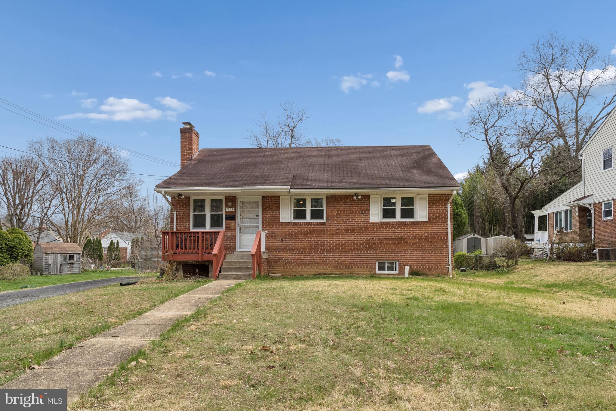 *****PRICE IMPROVEMENT***** Great Location inside the beltway close to everything. Great opportunity to get a 5 bed rooms with 2 full bath,  Large private fenced flat lot, off street parking, Replaced windows after the seller moved in.  deck, Gas Fireplace, Finished Basement, All is functional, but sold as-is.