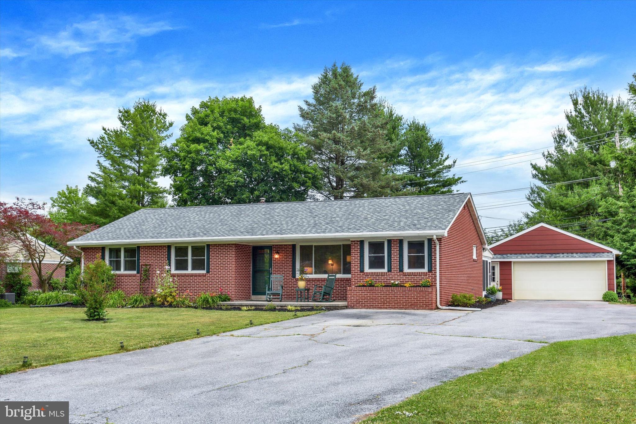 Welcome to this beautifully updated ranch home in the desirable Glenn Acres community. 
Fully remodeled in 2021 and thoughtfully enhanced by the current owner, this move-in ready home combines modern updates, efficiency, and the convenience of one-level living.
The spacious floor plan features a private primary suite tucked away in its own wing of the home, creating a peaceful retreat separate from the 3 additional bedrooms. 
A bright sunroom provides the perfect space to relax while overlooking the fully fenced, level backyard complete with a patio and fire pit—ideal for entertaining or enjoying quiet evenings at home.
The oversized detached garage offers exceptional flexibility with room for multiple vehicles, storage, hobbies, or workshop space. Depending on vehicle size and parking configuration, the garage may accommodate up to 4 vehicles.
A full basement provides abundant storage and includes a bonus room currently used as a home gym, with the potential to be finished for additional living space.
Upgrades completed within the last 5 years include the roof, windows, furnace, central air, plumbing, electrical system, and interior remodel, providing comfort and peace of mind for years to come. 
Conveniently located within the Derry Township School District, just minutes from Hershey Medical Center, parks, shopping, dining, and entertainment, this beautifully maintained home offers the perfect combination of elevated living and an unbeatable location. 
Don't miss the opportunity to own this exceptional home in the "Sweetest Place on Earth."