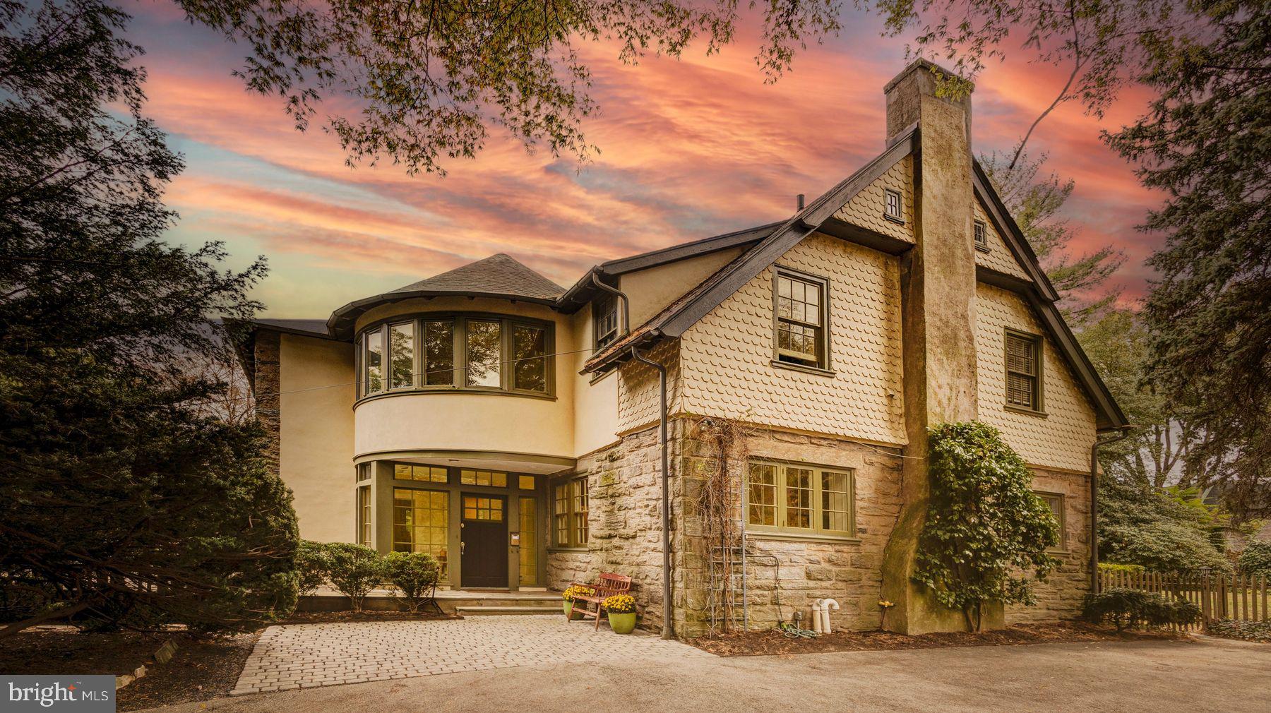 Welcome to 8016 Navajo Street in the coveted St. Martins section of Chestnut Hill. Sitting high above the street, this move-in ready house offers privacy on a most charming street. Originally a carriage house/stable
to accompany 'The Towers' on Seminole Avenue (since demolished), this Queen Anne building stands 2 stories high w/stone & shingled exteriors, a 2 story hipped east wing, round turret & stuccoed entrance pavilion. Melvin H. Grebe, a well known builder of the 20s altered the carriage house in 1923 into a single family dwelling and Lynch Martinez architects updated it 50+ years later. Fabulous Kitchen/ Family Room Combination Opens to Large Wooden Deck. The Dining and Living Rooms have southwestern exposures and views out to a lovely fenced in backyard with covered flagstone patio. Upstairs 4 Bedrooms 3 full Bathrooms and Laundry.  There’s something quite special about Navajo Street between Willow Grove and W. Hartwell Lane. In fact, it is no surprise this hidden gem of a block with wonderful Cotswolds homes has become one of the most desirable and quiet neighborhoods in Chestnut Hill. Come see the elegant details of this beautiful and manageable home with a wonderful history and perfect access to the Chestnut Hill West train line, Pastorious Park, Wissahickon Trails and Germantown Avenue.

First Showings Friday, October 18th, Open House on Saturday, October 19th from 1-2:30pm. No Prior Appointments.