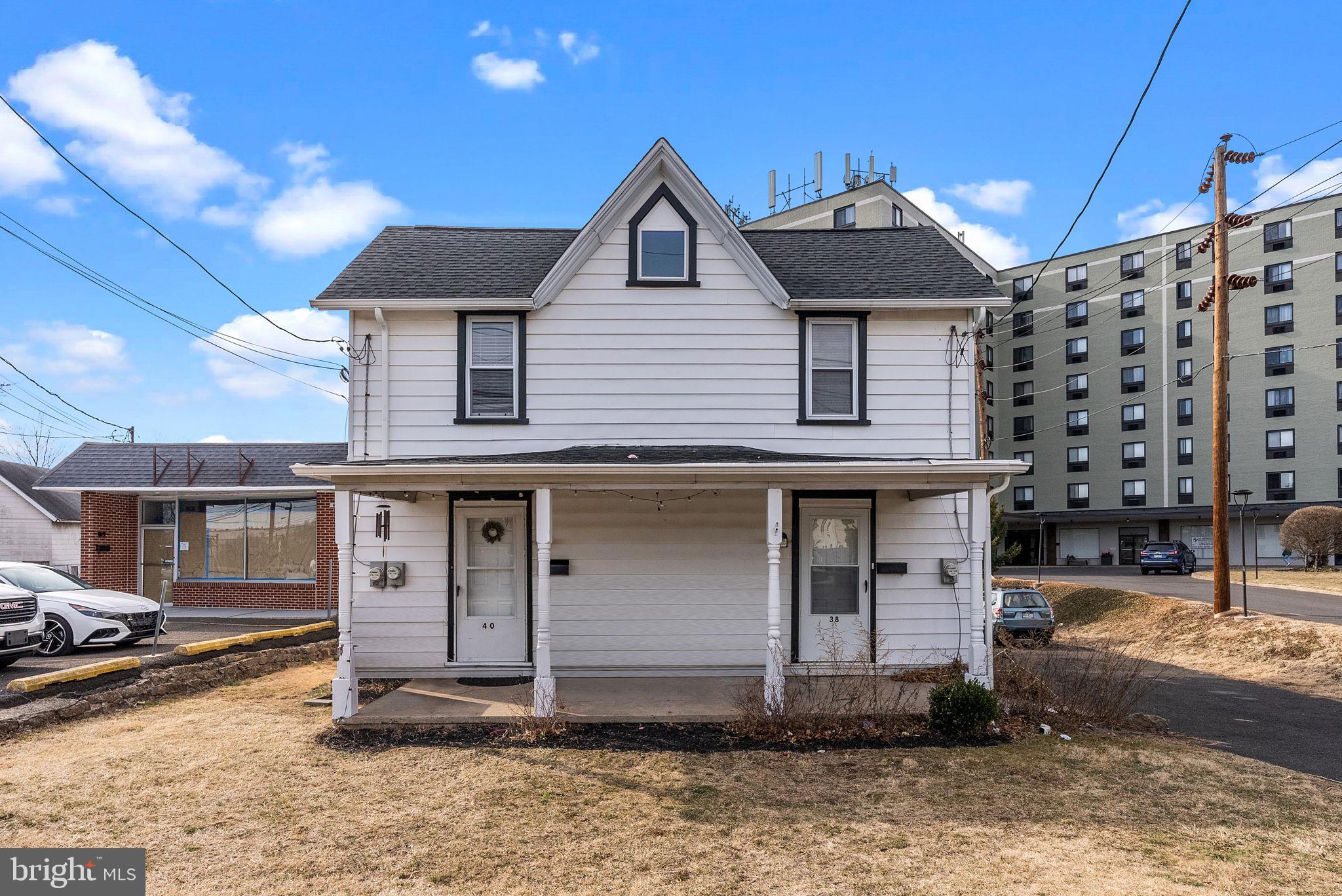Well-maintained twin duplex in the heart of Hatboro that offers fantastic rental income opportunity.  Each unit is two bedroom, one bath.  The residence is conveniently located directly across the street from the Hatboro train station.  Your tenants will love the ease of commuting to Philadelphia and surrounding areas.  Enjoy the proximity to Hatboro's charming downtown, with shops, restaurants and local amenities just minutes away.  This duplex is a smart investment with strong cash flow potential.  The monthly rental rate is currently under market value.    Each unit has an eat-in kitchen and spacious laundry room with both bedrooms upstairs.  The half basement provides each unit with storage.  Separate heat and electric.  Recent updates include a new roof in 2020, a cosmetic update in each unit with new carpets and paint in 2023 and a new HVAC/boiler in 2023.  Schedule your showing today before this one is gone!