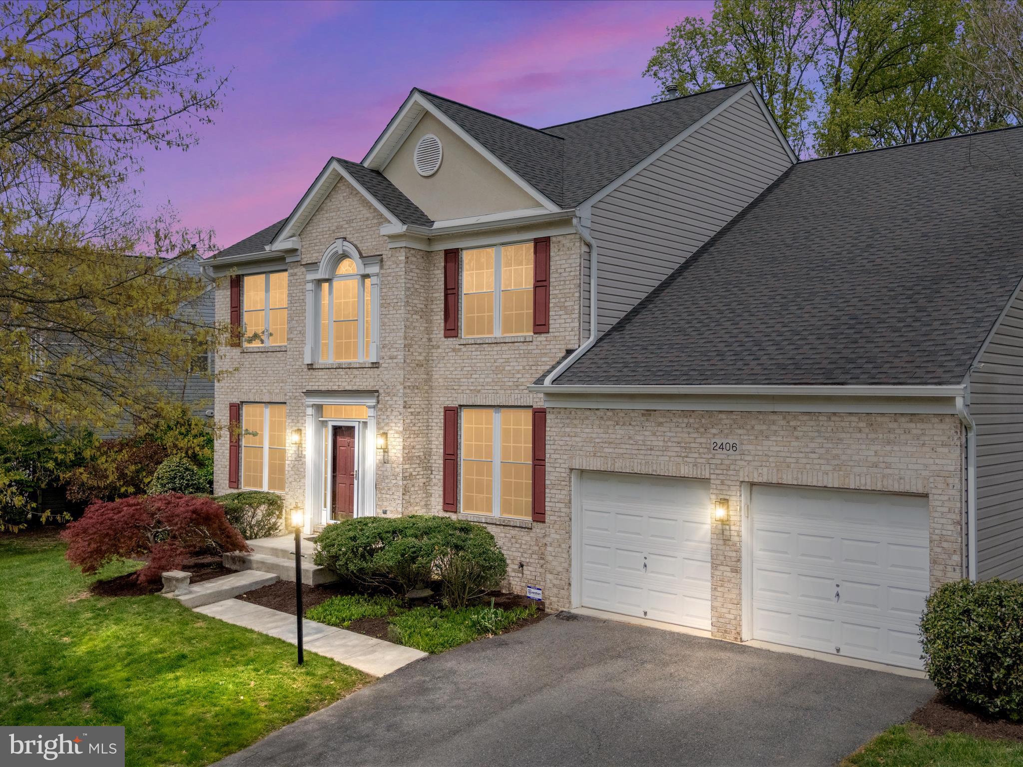 *Under Contract with Kickout Clause* Welcome to 2406 Valley Brook Lane – a spacious all-brick colonial nestled in the desirable Crofton Valley neighborhood. Step inside the two-story foyer to find an extra-large main-level living room featuring a cozy gas fireplace—perfect for relaxing evenings at home. A secondary living room offers additional space for gatherings or quiet retreats, and a dedicated main-level office provides the ideal spot for remote work or study. The heart of the home is the well-appointed kitchen, complete with stainless steel appliances, a center island, a walk-in pantry, and a charming breakfast nook overlooking the backyard. Entertain in style in the formal dining room, which is perfect for hosting dinner parties or holiday celebrations. Upstairs, you’ll find all four generously sized bedrooms,  including a luxurious primary suite with two walk-in closets, one with a custom closet organizer, space for a sitting area, a custom decorative arch,  and a spa-like bathroom featuring dual vanities, a soaking tub, and a separate shower—your retreat awaits. The second bathroom upstairs has a dual vanity. The expansive, unfinished basement offers incredible potential for customization, with a rough-in already in place for a third bathroom.  Whether you dream of a home gym, theater room, or additional living space, the opportunity is yours to create. Additional features include built-in audio speakers, 75-gallon HWH, and a four-foot bump out, a builder upgrade! Don’t miss the large sunroom—an ideal space for entertaining, relaxing, or enjoying the seasons year-round. The home also includes a two-car garage equipped with two electric vehicle chargers. Out back, you'll find a large, fenced-in yard which backs up to trees—perfect for pets, play, and outdoor enjoyment. Your lawn will remain lush with the irrigation system in place. The gutters are protected with gutter guards. Located in the sidewalk-lined, tree-filled community of Crofton Valley, this home offers convenient access to major interstates, shopping, and dining. Commuting to Annapolis, the U.S. Naval Academy, Fort Meade, Baltimore, Washington, D.C., and BWI Airport is a breeze. Call to make your appointment to see this one today!