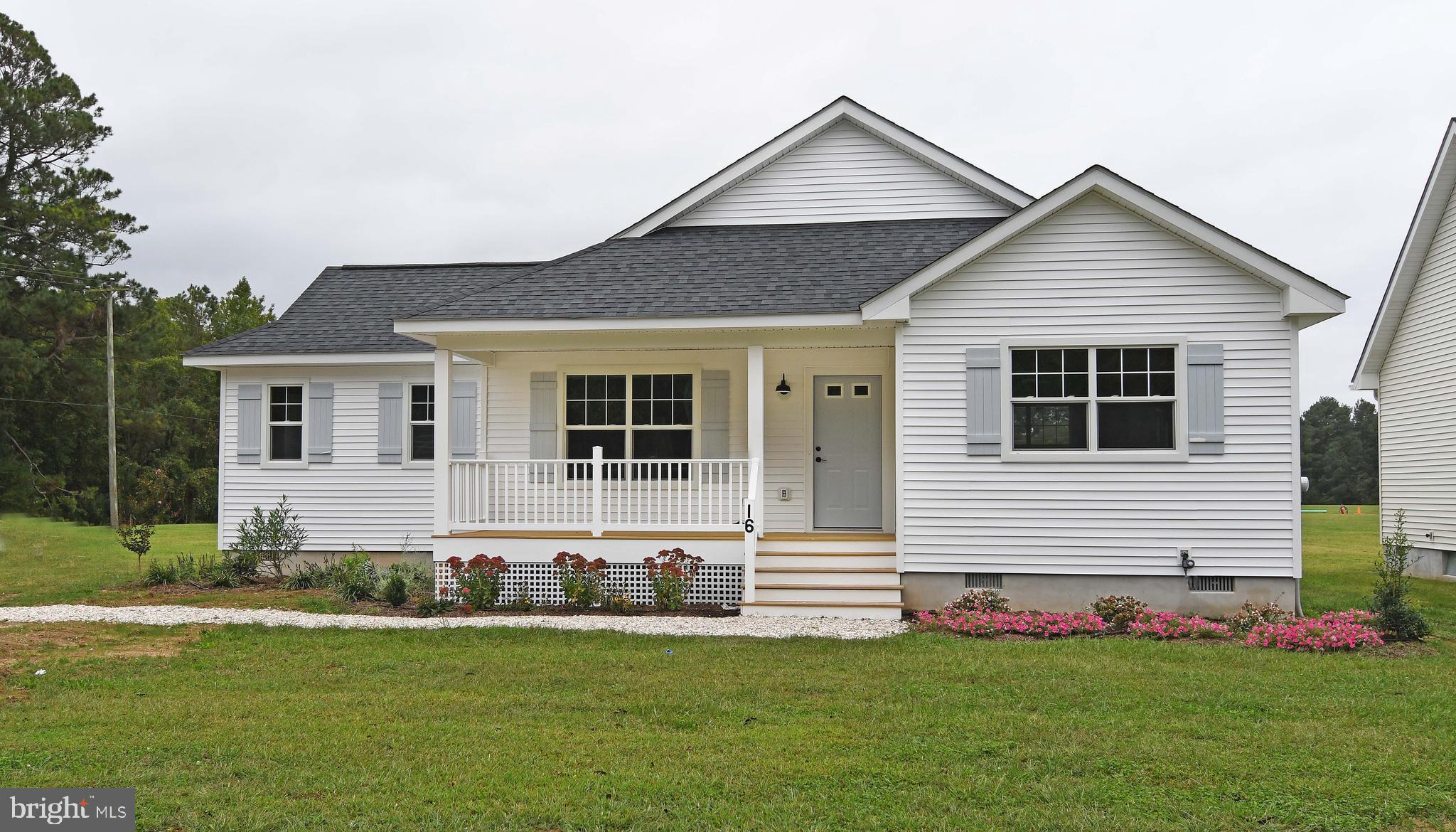 Fall in love with this newly constructed custom built rancher in The Saltwater Cottages with 3 bedrooms, 2 full bathrooms & 1,315 square feet of living space. The home has a large covered front porch. Perfect for
warm summer nights. Come and see the impeccable craftsmanship and attention to detail. It has an open
floor plan, granite counter tops, stainless steel appliances, luxury vinyl plank flooring, vaulted ceilings, a
deck, large back yard & professional landscaping. The primary bedroom has it's own en-suite bathroom. The kitchen opens to the large great room. Ideal for entertaining! Life in the 300 year old town of Onancock offers an abundance of historic buildings, outdoor activities, water sports, shops, restaurants and pubs. Everything you could want and it's all waiting for you!