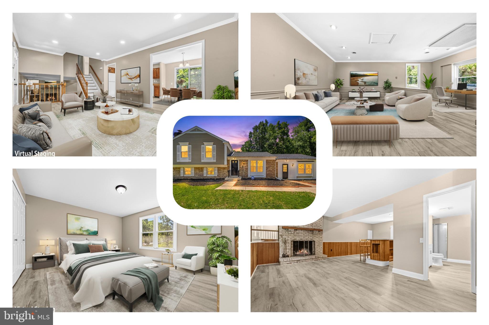 Completely reimagined and move-in ready, this beautifully renovated split-level home in Montpelier Woods blends modern finishes, thoughtful updates, and a spacious corner-lot setting in one of Laurel’s most established communities. The extensive remodel includes all 13 new windows, freshly painted interior and exterior, recessed lighting, luxury vinyl plank flooring throughout the home, stylish new baseboards, and three fully remodeled baths designed with a clean, contemporary feel.

The main level offers an inviting open-concept layout ideal for both everyday living and entertaining, centered around a redesigned kitchen featuring all-new appliances, refreshed cabinetry, and seamless flow into the adjoining living and dining spaces. Large windows fill the home with natural light, enhancing the bright, modern atmosphere throughout.

Upstairs, the home features three bedrooms, including a spacious primary suite with its own attached remodeled full bath. Two additional bedrooms are served by a second beautifully updated full bath, providing comfortable accommodations with fresh finishes and functional design.

The lower level expands the home’s flexibility with additional finished living space perfect for a recreation room, media area, fitness space, home office, or guest retreat. A third fully remodeled bath adds convenience and versatility for entertaining or extended stays.

Outside, the large corner lot offers ample outdoor space for gatherings, gardening, pets, or play, while mature landscaping adds curb appeal and privacy. Residents of Montpelier Woods enjoy convenient access to nearby parks, trails, and recreation including the Patuxent Research Refuge, Fairland Regional Park, and the historic Montpelier Mansion grounds. Commuters benefit from quick access to I-95, the ICC, Route 1, and the MARC train, making travel to Washington, D.C., Baltimore, Fort Meade, NSA, and Johns Hopkins Applied Physics Lab remarkably convenient. Shopping, dining, and entertainment options are abundant nearby at Laurel Towne Centre, Maple Lawn, and Historic Savage Mill, offering everything from restaurants and boutiques to theaters and community events.

Mortgage savings may be available for buyers of this listing.

Virtually Staged