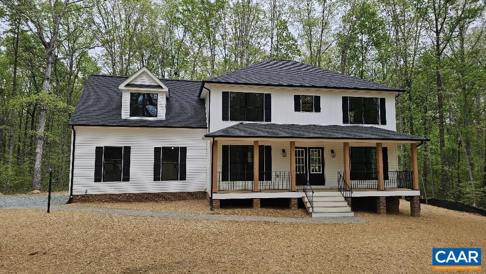 TO BE BUILT in Forest Glen in the heart of Fluvanna County! TO BE BUILT in Forest Glen in the heart of Fluvanna County! Upgrades throughout the interior and exterior include engineered hardwood floors on the entire main level, black interior hardware package throughout, gourmet kitchen wall oven and microwave, stainless steel range hood, appliances and farmhouse sink, 42? wall cabinets, Tier 2 cabinets, trashcan cabinet, quartz countertops, 2x7 island with pendant lights, craftsman trim package in the dining room, oak stairs with craftsman railings leading to 4 bedrooms upstairs, primary bedroom with vertical trim package and ceiling fan, primary bathroom with 5? tile shower with transom window and tile flooring, LED lights in 3 bedrooms, 2nd floor laundry and pull down attic stairs. Exterior options include 12? board and batt siding on the front with stain grade French front door with � glass, craftsman shutters, black windows and gutters, wrought iron railings, brick and block porch, extra windows, side load garage with opener and 10x14 rear deck. Winter completion! Ask how you can receive $7,500 in closing cost assistance. PHOTOS ARE OF A SIMILAR COMPLETED HOME!,Quartz Counter,Wood Cabinets