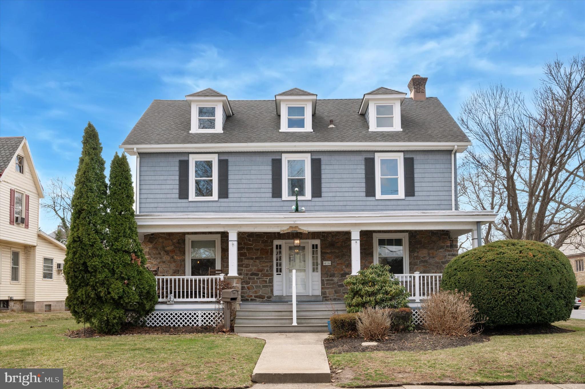 Welcome to 416 Tome Street, Ridley Park! This beautifully maintained home sits nicely on a spacious corner lot, and offers the ideal combination of comfort, convenience, and character.  This property is situated in the heart of Ridley Park and the popular Ridley School District.

As you step inside, you'll immediately notice the spacious, sun-filled rooms. The floor plan flows effortlessly from room to room, while the gorgeous French doors to the living room create a welcoming atmosphere. You will immediately notice the sheer size of the rooms, all perfect for entertaining and everyday living.  The dining room has beautiful hardwood floors along with two built in cabinets. The updated kitchen features modern appliances, ample counter space, and plenty of storage for your culinary needs.   Just off the kitchen is a nice sized tiled bonus room that can be used as an office, family room or gaming room.

The upper floors provide ample bedroom space with 6 total bedrooms across two levels including two full bathrooms, one on each floor.  The updated bathroom on the second floor provides a jacuzzi tub for the ultimate relaxation.  Don't need 6 bedrooms? Any of these rooms can be transformed into the ideal home office.

The large basement provides a half bath, laundry and utility area, and ample room for storage or play area.

And just wait until you see the backyard! As you walk out onto the large rear deck you overlook the above ground pool and huge fenced in yard.   Additional exterior features include 3 spaces for off street parking, a 12x20 shed, horseshoe pits, and much more. The deck is partially covered with a seasonal canopy for those hot sunny days.

The well-maintained exterior, beautiful landscaping, and fenced in backyard allow for comfort and is ideal for entertaining. You are just a short drive or walking distance to the local shops, dining, and parks, with easy access to public transportation and major roads for commuting.

Whether you're looking for your first home or a place to settle into for years to come, 416 Tome Street is a rare find! Make your appointment to see it today.