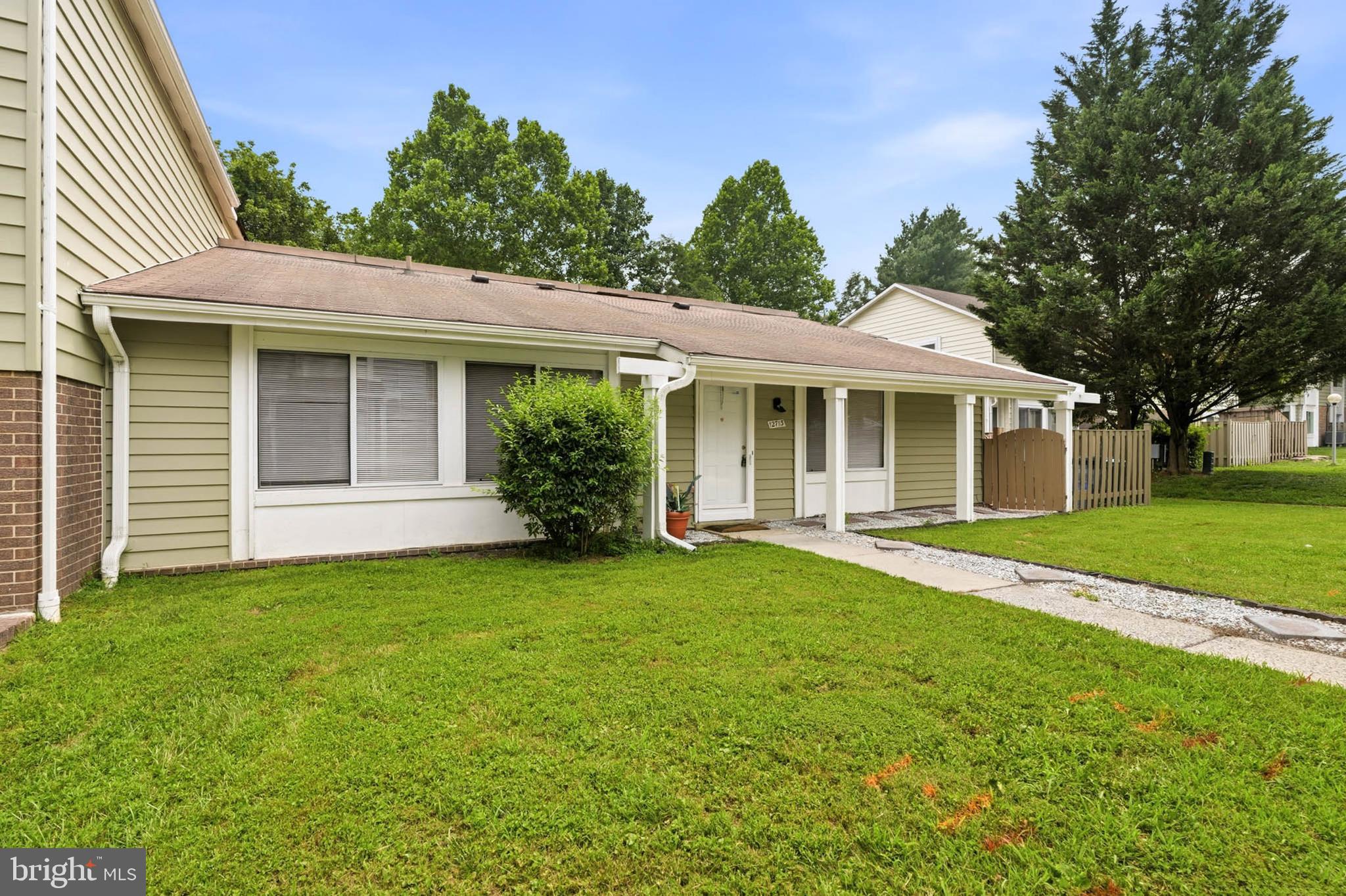 OPEN HOUSE SATURDAY JULY 25th (1-3pm) - RARELY AVAILABLE and extremely convenient! This ground level, semi-detached property offers one level living with a very reasonable HOA fee! A spacious and open concept floor plan offers a living room with vaulted ceilings, a large dining area, and a beautiful gourmet kitchen with plenty of counter and cabinet space! Also find a guest bedroom/at home office, a recently remodeled full bathroom, and a primary bedroom with a walk-in closet! Enjoy quiet summer evenings on private patio that includes a storage shed and the perfect space for at home gardening! This Germantown location is perfect and offers close proximity to the beautiful trails of Seneca Creek State Park, a variety of shopping options, area schools, and major commuter routes!  Come quickly!