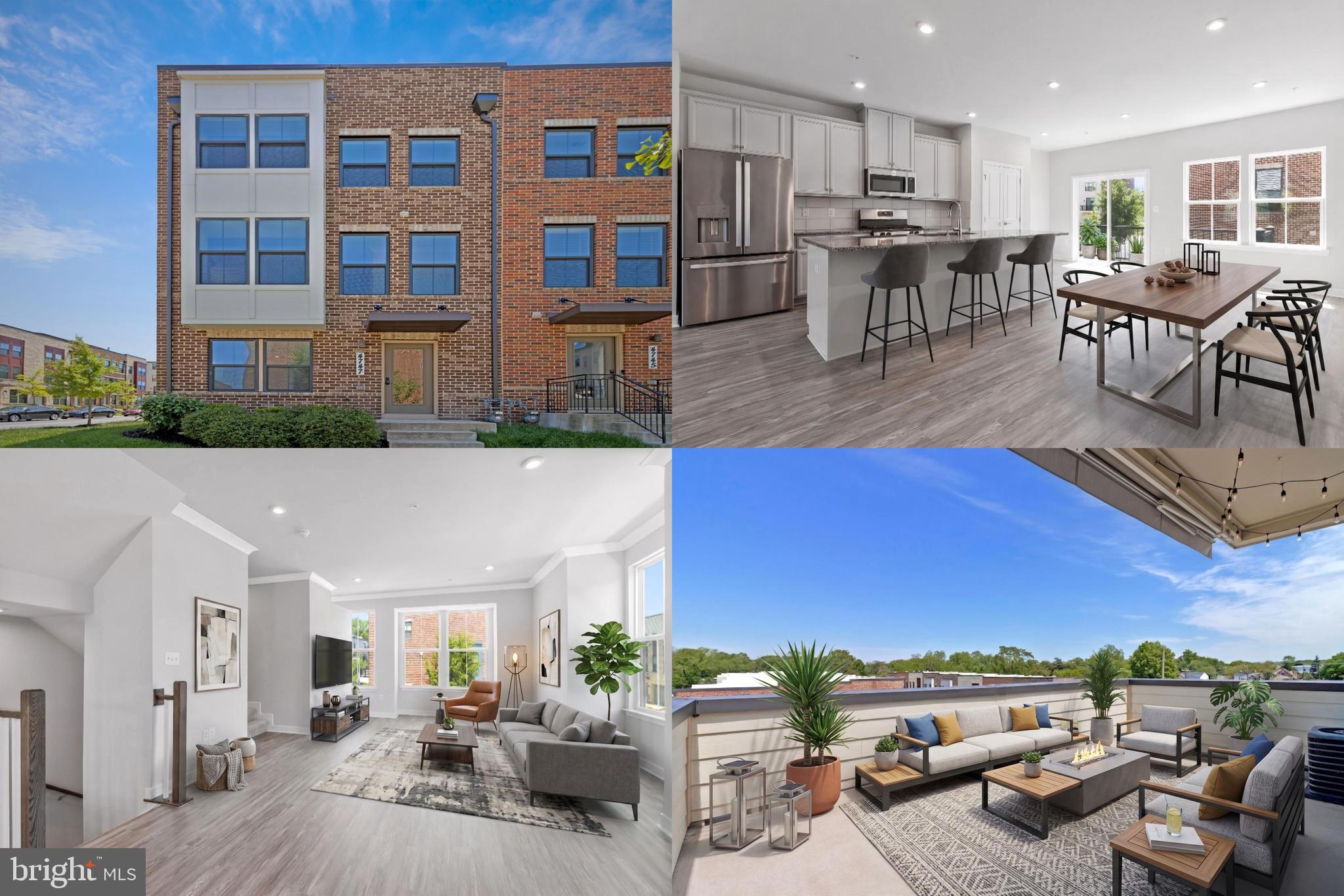 This thoughtfully designed end-unit townhome offers a flexible layout, abundant natural light, and a convenient location that supports both daily living and commuting needs. Positioned as a corner residence, the home benefits from additional windows that bring in natural light throughout the day. The rooftop deck provides a private outdoor space with no adjacent decks on either side, creating a more open setting for relaxing or entertaining. Inside, the fourth level offers a versatile space with a full bath that can function as a guest suite, work-from-home area, or recreation room. Each level includes a bathroom, adding convenience and functionality across the home. The entry-level ensuite with a full bath provides additional flexibility for guests or multi-generational living arrangements.  The primary suite includes a walk-in shower and separate soaking tub, offering a comfortable and practical layout. A dedicated laundry room enhances everyday ease, while the two-car garage provides storage options beyond parking. Additional features include dual heating and cooling systems for efficiency and comfort, and construction that helps minimize sound between neighboring homes. Located within close proximity to major commuter routes including the Capital Beltway, this home is approximately one mile to a Metro station and less than one mile to the Federal Center. Nearby amenities include grocery stores, dining options, a post office, and well-known destinations such as National Harbor, Tanger Outlets, and MGM. Two parks are located within the community, and schools are situated nearby for added convenience. The community is well maintained and offers a balance of suburban setting with access to city amenities. If you are looking for a home that combines space, flexibility, and location, this property is worth exploring.  **Photos have been virtually staged**