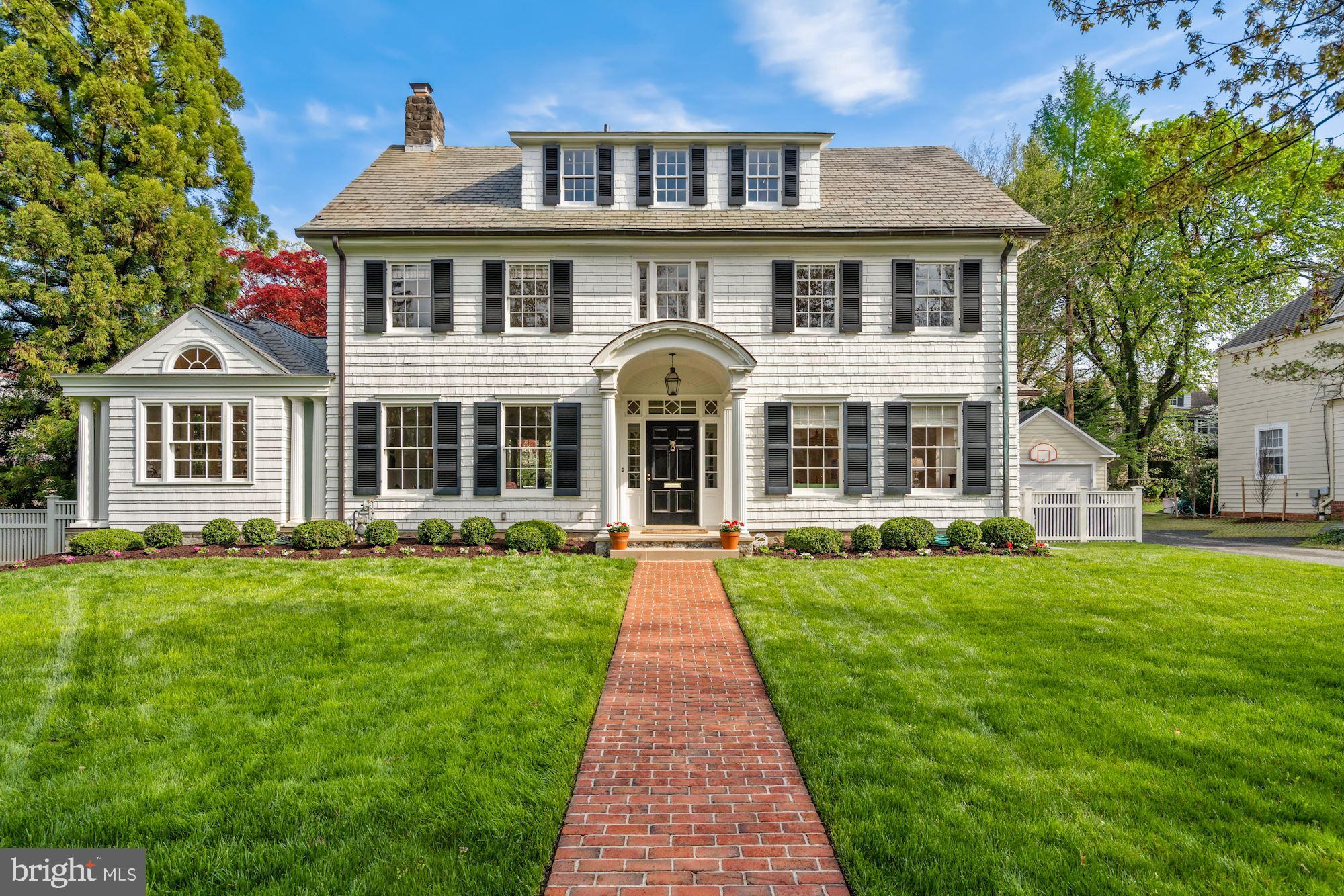 Spectacular 2018 renovation of this historic Chevy Chase Village home on one of the most sought after streets. This home has been beautifully done with top of the line custom finishes and hardware throughout. Featuring a grand foyer, large entertaining Rooms and a beautiful chef's Kitchen opening to the family room and Breakfast Room. Gorgeous Owner's suite with large custom closets, makeup area and owner's bathroom. 4 additional generous sized bedrooms, 2nd Floor Laundry and 3rd Floor Den/Office. Large lot with great flat backyard, detached 2 car Garage and charming side entrance into the Mud Room. All new systems as of 2018. Any Offers due Monday April 19th by 10:00am.