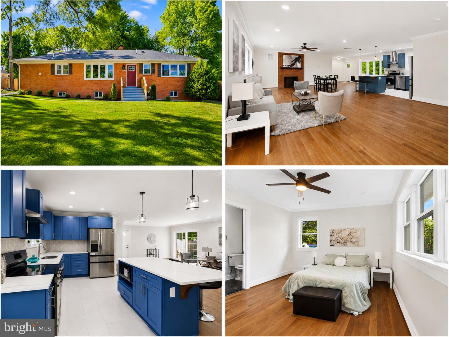 Welcome to 6620 Napoli Rd, Temple Hills, MD — a beautifully fully remodeled home offering modern finishes, generous living space, and a bright open layout designed for comfort and functionality. This impressive two-level property features 4 bedrooms, 3 full bathrooms, a fully finished basement, and 6 parking spaces, making it ideal for today’s lifestyle.

The main level showcases an inviting open-concept design with spacious living and dining areas, gleaming hardwood flooring, recessed lighting, and abundant natural light. The beautifully updated kitchen is a true highlight, featuring bold blue cabinetry, quartz-style countertops, stainless steel appliances, a stylish backsplash, pendant lighting, and a large island with seating — perfect for entertaining and everyday living.

The home also offers two fireplaces, adding warmth and character to both living areas. The bedrooms are spacious and comfortable, including a bright primary-style bedroom with wood floors, large windows, ceiling fan, and access to a beautifully updated bathroom.

The fully finished basement provides excellent additional living space, ideal for a recreation room, family room, home office, guest suite, gym, or media area. With modern updates throughout, this home is completely move-in ready and offers flexibility for families, guests, or multi-purpose living.

Outside, enjoy a classic brick exterior, welcoming curb appeal, a spacious yard, and ample parking for up to 6 vehicles. Conveniently located near major commuter routes, shopping, dining, schools, parks, and everyday amenities.