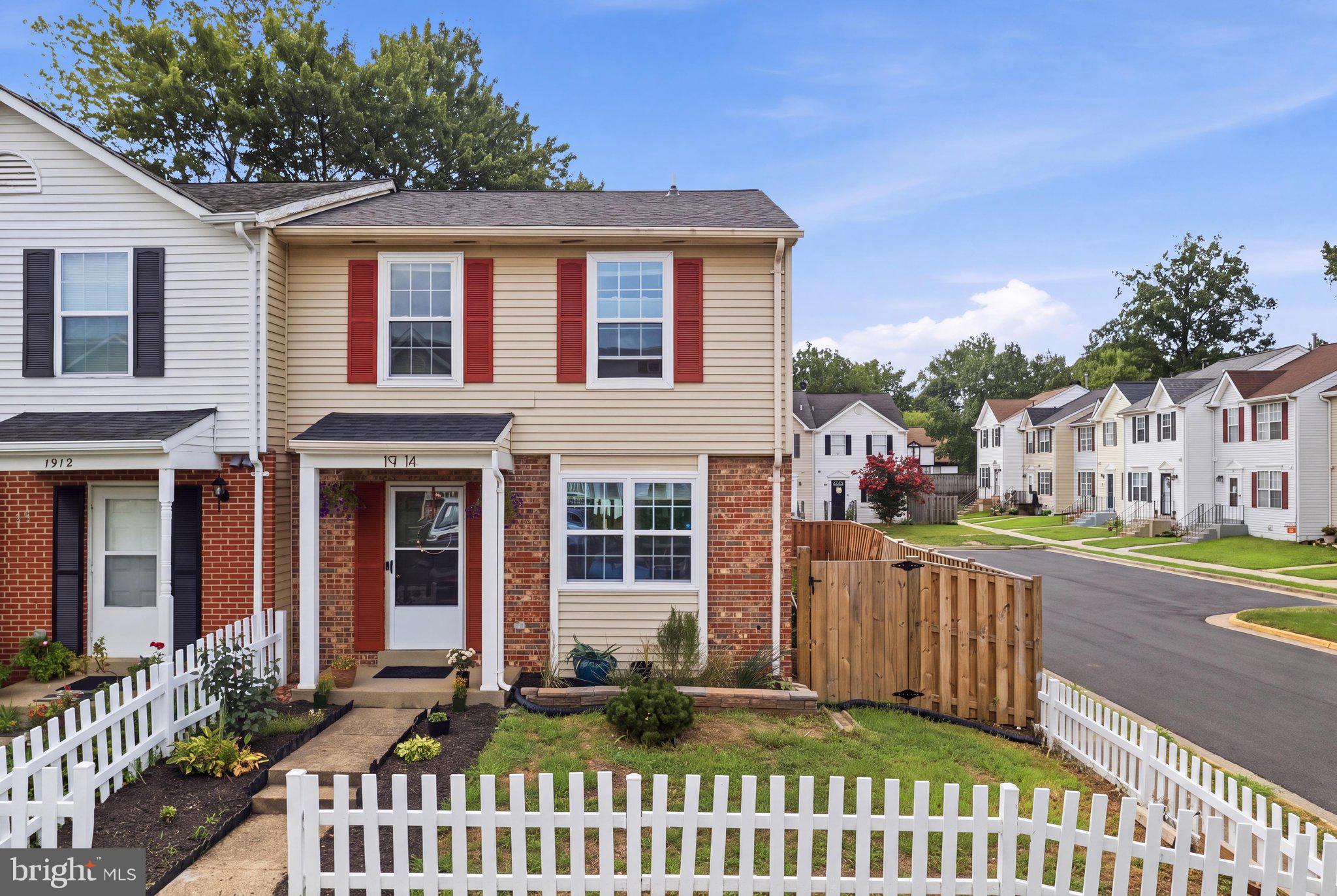 HOME OWNERS REQUEST NO SHOWINGS TUESDAY AND THURSDAY! Welcome to this light-filled 3-bedroom, 2.5-bath end-unit townhome, perfectly positioned on a spacious corner lot. A charming white picket fence frames the front yard, while the oversized, fully fenced backyard offers an impressive amount of outdoor space rarely found in townhome living. Enjoy relaxing or entertaining on the patio, with a lockable storage shed providing convenient space for tools, bikes, and seasonal items.

Inside, hardwood flooring extends throughout the main level and up the staircase, creating a warm and inviting feel. The end-unit location brings in abundant natural light, and the glass door leading to the backyard makes indoor-outdoor living effortless. Additional highlights include newer appliances, a washer and dryer, a newer HVAC system, and a recently replaced roof.

Residents also enjoy access to the community pool and neighborhood amenities. Commuters will appreciate the exceptional location just minutes from I-95, commuter lots, the VRE, Quantico Marine Corps Base, Stonebridge at Potomac Town Center, shopping, dining, and everyday conveniences.

With its rare outdoor space, desirable end-unit setting, thoughtful updates, and commuter-friendly location, this home is ready to welcome its next owner. Schedule your private showing today!