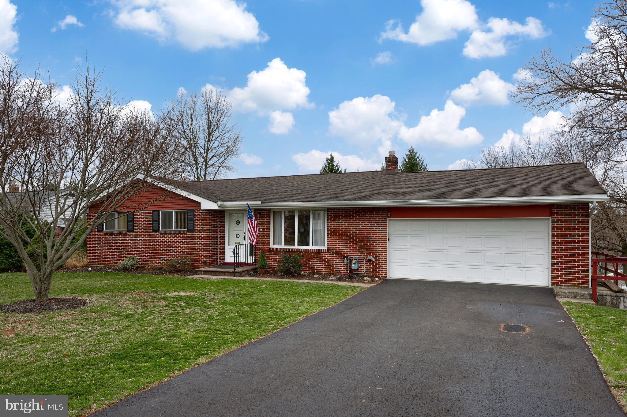 All brick raised ranch style home in convenient Reiffton Location.  Close to schools, shopping, and parklands.  This home features hardwood floors, central air conditioning, and a two car garage.  Walk-out lower level is partially finished with wet bar, woodstove, powder room, and sliding doors to a relaxing outdoor patio area.  Lower level is piped for inclusion in the hot water heating system and would require radiation to be added.
On the main level, there are three bedrooms, one full bathroom with zero entry shower unit, a large kitchen, and an unheated Florida/Sunroom.