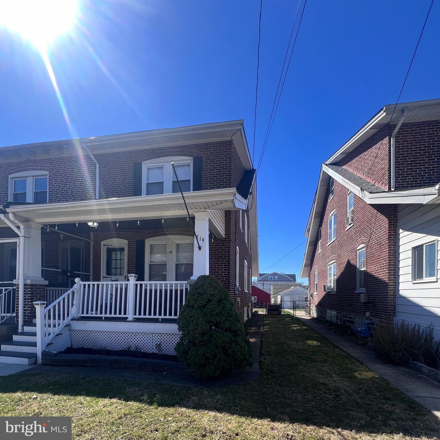 This 3-bedroom 2 full bath home located in the heart of Lansdale is what you’ve been looking for.  Lovely brick end unit town home is spacious, well kept and move in ready. The first level features a living room gleaming hardwood floors that flow into the dining room. The dining room, as well as the living room and kitchen have a remote control ceiling fans. The beautifully updated kitchen with modern white cabinetry and granite counter tops is sure to please the cook in the house. Stainless steel appliances, including the refrigerator and built in microwave complete the look. The first level also has one of its two full bathrooms. The back yard is fully fenced and leads to the alley parking.  (Garage is not included with the rental at this time) On the second level, there are three spacious bedrooms all with brand new carpeting and the Primary Bedroom has two closets and a remote controlled ceiling fan. Up here you will find the second full bathroom. There is even a third floor fully finished bonus room. It can be used for storage, playroom or perhaps an office. The full basement with Bilco Door egress and two windows to let a lot of light in is where you will find the washer & dryer and extra freezer, all in as-is condition. The newly replaced front porch is spacious and a pleasant area to enjoy your morning coffee or curl up with a good book.  Window A/C Units are available to use – in as-is condition. Short distance to Lansdale train Station, the post office, the public library, restaurants, schools, shops, and is conveniently located close to major highways. Plenty of Street parking. Available immediately