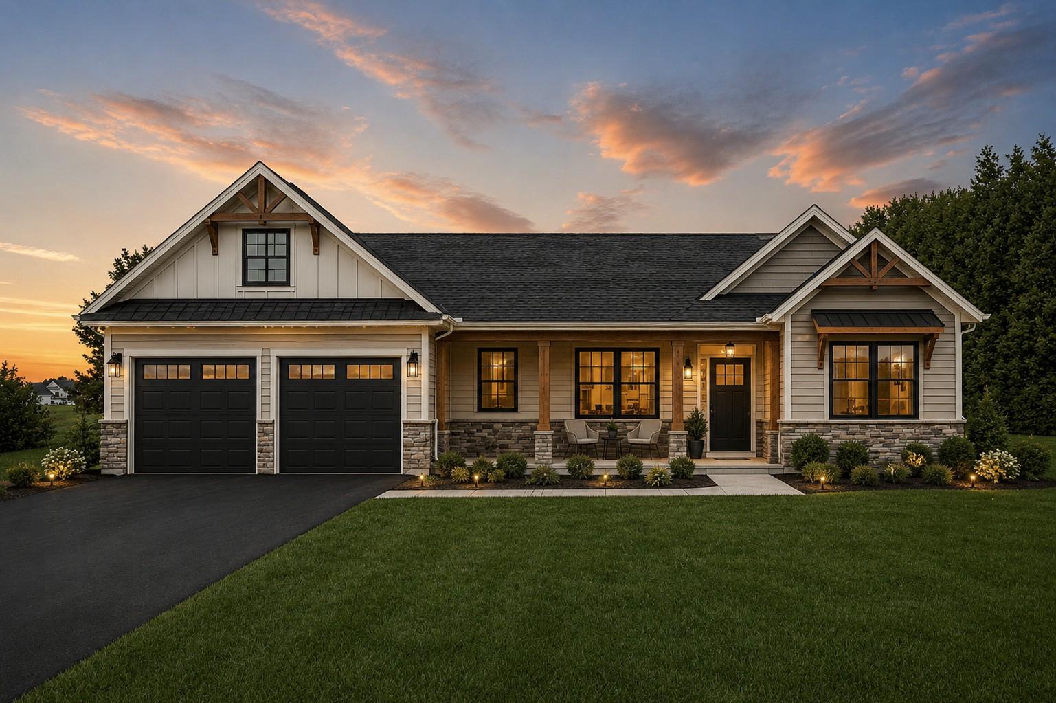 *TO BE BUILT* by Woodhaven Homes in New Oxford, PA! The Heather model offers a thoughtfully designed layout that combines modern style, comfort, and functionality with quality craftsmanship and Energy Star performance standards throughout. This beautifully designed home features an open-concept floor plan, spacious living areas, and upscale finishes that make everyday living and entertaining effortless.
Situated on a builder-owned lot in New Oxford, this location offers the perfect balance of small-town charm and convenience with easy access to both Hanover and Gettysburg for shopping, dining, entertainment, and commuter routes. Buyers have the opportunity to build the Heather model, choose from other available floor plans, or work with Woodhaven Homes to create a custom home tailored to their lifestyle and needs.
Call the listing agent today to schedule a meeting with Woodhaven Homes and explore your building options. Home prices are subject to change due to material costs. Current taxes are for land only.

The main living area flows seamlessly between the great room, kitchen, and dining space, creating a bright and inviting atmosphere. The kitchen is designed with both style and convenience in mind, featuring quartz countertops, quality cabinetry, and plenty of workspace. Luxury vinyl plank flooring extends throughout the main living areas, while 9-foot ceilings enhance the home’s open feel.