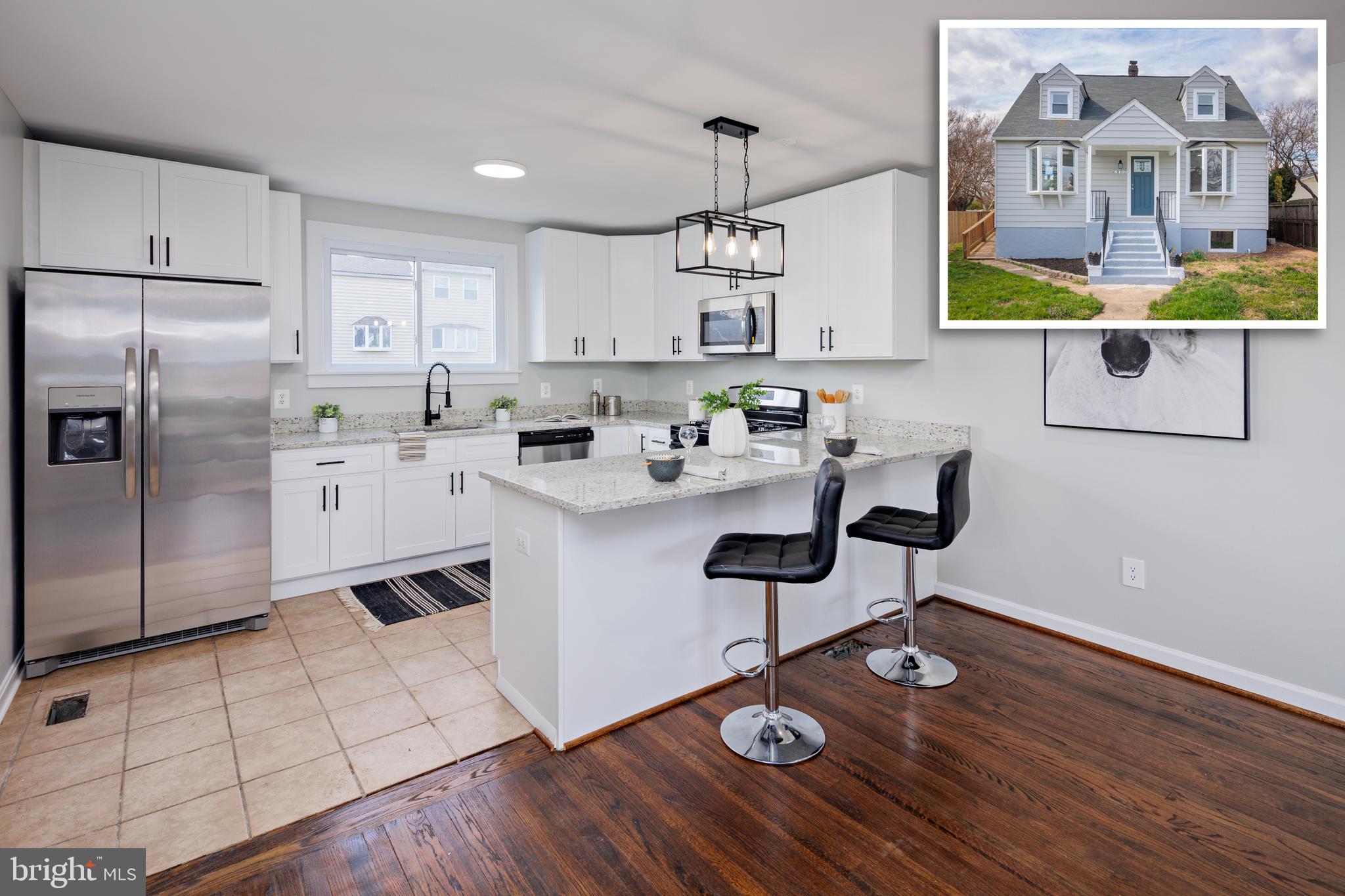 PICTURE PERFECT RENOVATION IN GRACELAND PARK! Enter into a large and light-filled living area with beautifully refinished hardwood floors that seamlessly flow throughout the living and dining area.  Enjoy a completely updated kitchen with ceramic tile, custom white shaker cabinetry, granite countertops and stainless steel appliances.  On the main level are two generously sized bedrooms and a hall bathroom that has been completely renovated with custom ceramic tile throughout.  Upstairs you will find an additional two large bedrooms, a large walk-in closet and a huge newly constructed bathroom.  The upstairs can be used as two bedrooms or as one very large master suite!  Enjoy your own private oasis outside on a sunny day with a spacious backyard and In-Ground Pool.  There is a large privacy fence around the entire backyard so you can rest and relax in peace.  This house has been renovated from top to bottom with too many upgrades to list.  All work has been done with the required permits and has been performed by licensed contractors.  House is vacant and easy to show so schedule your showing today!