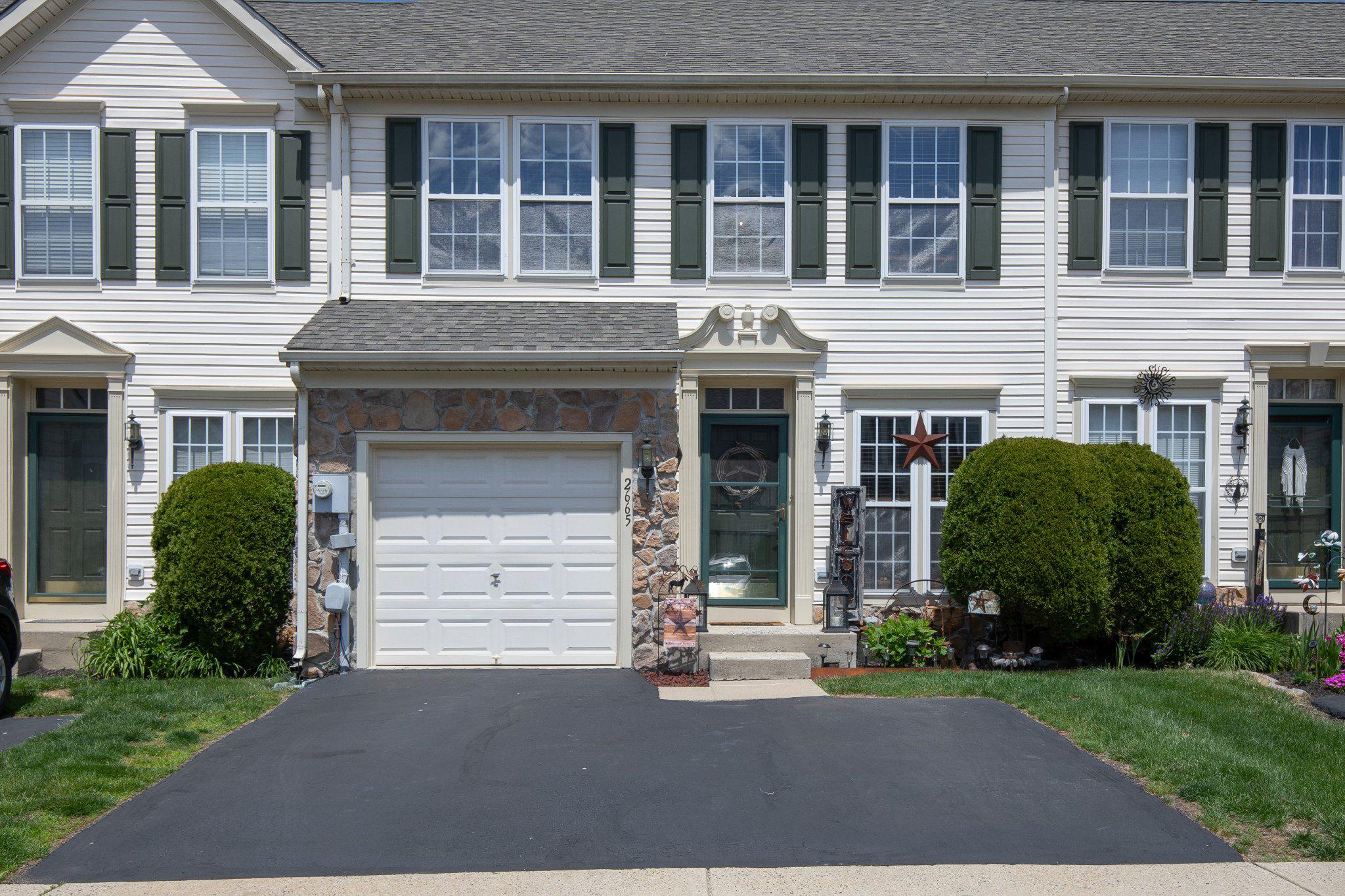 Welcome to the Orchard Hill neighborhood! Nestled in the cul de sac, this 3 bedroom, 2.5 bath townhome awaits its new owners! Enter through the front door to the spacious living room which flows into an open floor plan. The bright kitchen featuring granite countertops, upgraded cabinets and a breakfast bar overlooks the expanded family room. As you enjoy your morning brew, whether indoors or on the deck, you will be in absolute awe of spectacular views of the open area with rolling farmlands in the distance and the most beautiful sunrises. The upper level features a master bedroom with vaulted ceilings, a large walk in closet and a beautiful custom designed master bath with glass enclosed shower and double sink vanity.  Down the hallway, you will find two additional bedrooms, a full bath with new lighting, flooring, sink and toilet fixtures. The conveniently located laundry room  completes the second floor. Looking for additional living space, the unfinished basement presents a canvas for your personal touch, whether you envision a home gym, a cozy media room, or additional storage. Did we mention a new cooling system was installed in 2017 as well as a new roof in 2018? Living here, you’re just minutes from downtown Perkasie, with unique shops, breweries, popular restaurants and access to miles of walking paths. You could not ask for a better place to call "home!"