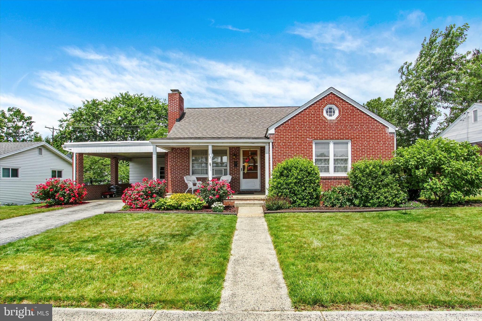Charming brick one-and-a-half-story home offering 1,324 square feet of comfortable living space in the sought after Colt Park neighborhood of Gettysburg Borough! Enjoy an unbeatable location just a short walk to Gettysburg National Military Park, downtown shops, restaurants, and Gettysburg Hospital. This nicely maintained home features 2 bedrooms, 1 full bathroom, wood floors throughout most of the home, a decorative wood-burning fireplace in the living room, and a convenient kitchen/dining room combination. The 31’ X 21’ upper level provides versatile space with so much potential and can be utilized a den/ office/ library/ hobby room.  The spacious unfinished lower level provides abundant storage or the opportunity for future expansion. Outside, you’ll appreciate the newer roof, 15’ X 8’ front covered porch, attached carport with garden shed, 25’ X 10’ rear patio, and the expansive rear yard—perfect for gardening, pets, play, or outdoor entertaining. Neat, clean, and full of potential, the seller prefers to sell the house in as-is condition and has been priced accordingly. Don’t miss this wonderful opportunity to make it your own!