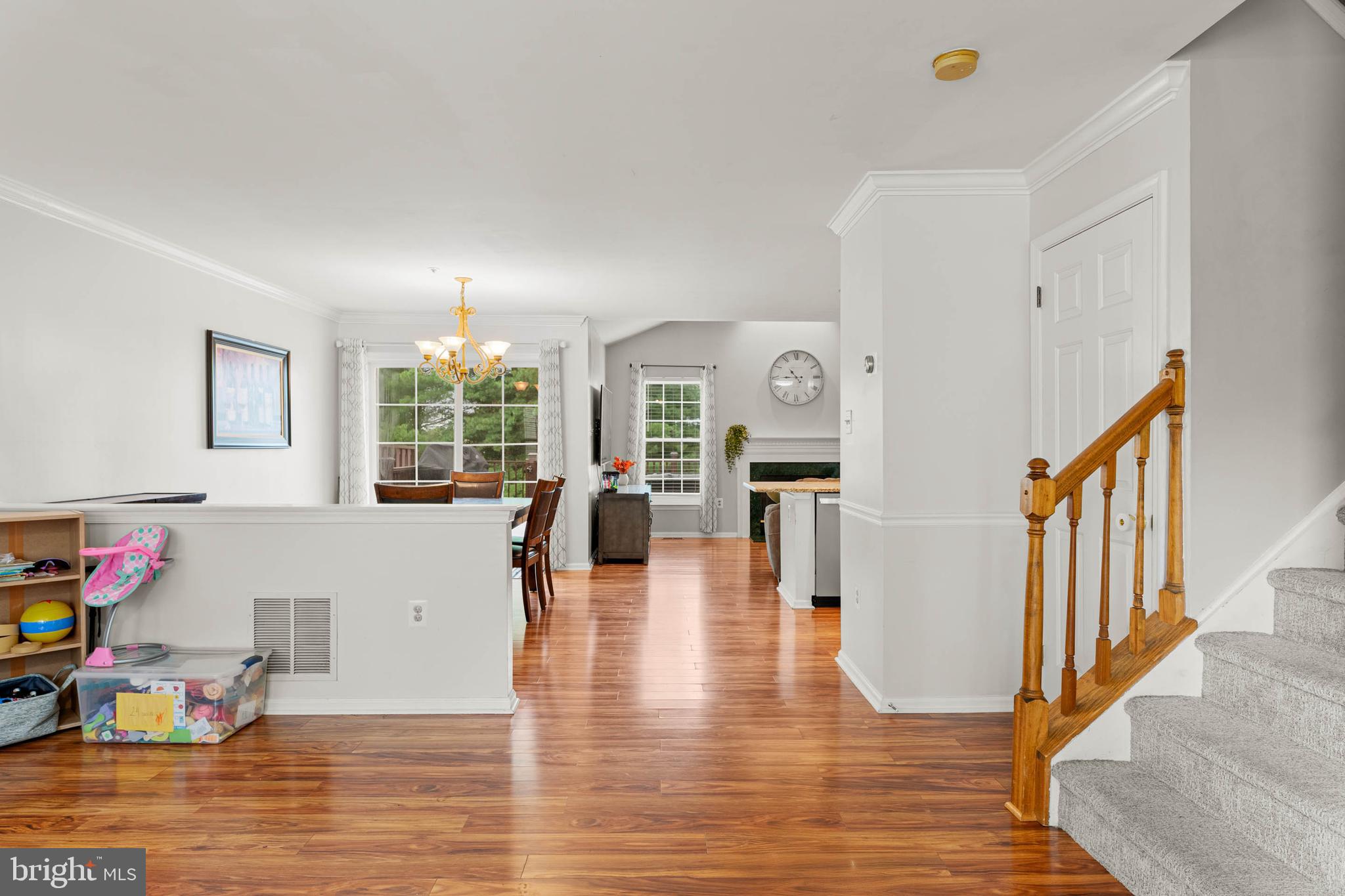 Welcome to 807 Sherrick Court, a beautifully maintained and thoughtfully updated townhome in the sought-after Warrington Hunt community, located in the award-winning Central Bucks School District. This move-in ready home offers the perfect combination of comfort, style, and functional living spaces.

Step inside to find a bright and welcoming, open floor plan main level, featuring laminate flooring, elegant crown molding, a living room, dining room, and a spacious family room with soaring vaulted ceilings and a cozy gas fireplace—the perfect place to gather or unwind.

The updated kitchen is beautifully appointed with granite countertops, stainless steel appliances, and ample cabinet and counter space for everyday living and entertaining. Just beyond, the newer oversized composite deck provides a wonderful outdoor retreat for morning coffee, grilling, or relaxing with friends.

Upstairs, you'll appreciate the new luxury vinyl plank flooring throughout the second level. The spacious primary suite features a large walk-in closet and a private bath with a soaking tub, separate shower, and skylight. Two additional generously sized bedrooms, a full hall bath, and convenient second-floor laundry complete the upper level.

The finished basement offers exceptional flexibility for a recreation room, home office, fitness space, or playroom, while still providing abundant storage—something every homeowner will appreciate.

With gas heat, central air, an oversized driveway, numerous updates, and a fantastic location close to shopping, dining, parks, and major commuter routes, 807 Sherrick Court is ready to welcome its next owners.
