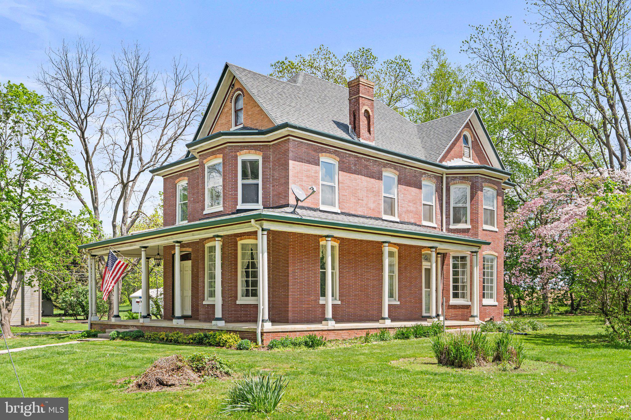 LOVELY ALL BRICK FARMHOUSE WITH BEAUTIFUL COUNTRY SETTING SITUATED ON .86 ACRE LOT LOCATED IN SOUTH MIDDLETON. SCHOOL DISTRICT IDEALLY LOCATED CLOSE TO QUAINT VILLAGE OF BOILING SPRINGS AND WITHIN WALKING DISTANCE TO BOILING SPRINGS CHILDREN'S LAKE, YELLOW BREECHES, COMMUNITY POOL, SCHOOLS, CAFE, PIZZERIA, GAS STATION, POST OFFICE, BANK, APPALACHIAN TRAIL & ALLENBERRY PLAYHOUSE.  THIS WELL MAINTAINED HOME OFFERS 2836 SQ. FT WITH  4 BEDROOMS, 2 FULL BATHS, 1 CAR DETACHED GARAGE, RENOVATED KITCHEN WITH QUARTZ COUNTERTOPS, TILE BACKSPLASH & STAINLESS STEEL APPLIANCE PACKAGE,  SPACIOUS FORMAL DINING ROOM WITH BAY WINDOW & POCKET DOORS LEADING TO LARGE LIVING ROOM WITH PELLET STOVE & BAY WINDOW, 2ND FLOOR DEN/OFFICE & LAUNDRY, WALK-UP ATTIC & PARTIALLY FINISHED BASEMENT. HARDWOOD FLOORS THROUGHOUT, 200 AMP SERVICE, CENTRAL VAC, NEWER WELL PUMP, NEWER ROOF & NEWER OIL FURNACE .  ENJOY YOUR MORNING COFFEE WITH THE SCENIC VIEWS FROM YOUR WRAPAROUND FRONT PORCH AND EVENING COOKOUTS ON YOUR REAR DECK AND PATIO OVERLOOKING YOUR PRIVATE BACKYARD.