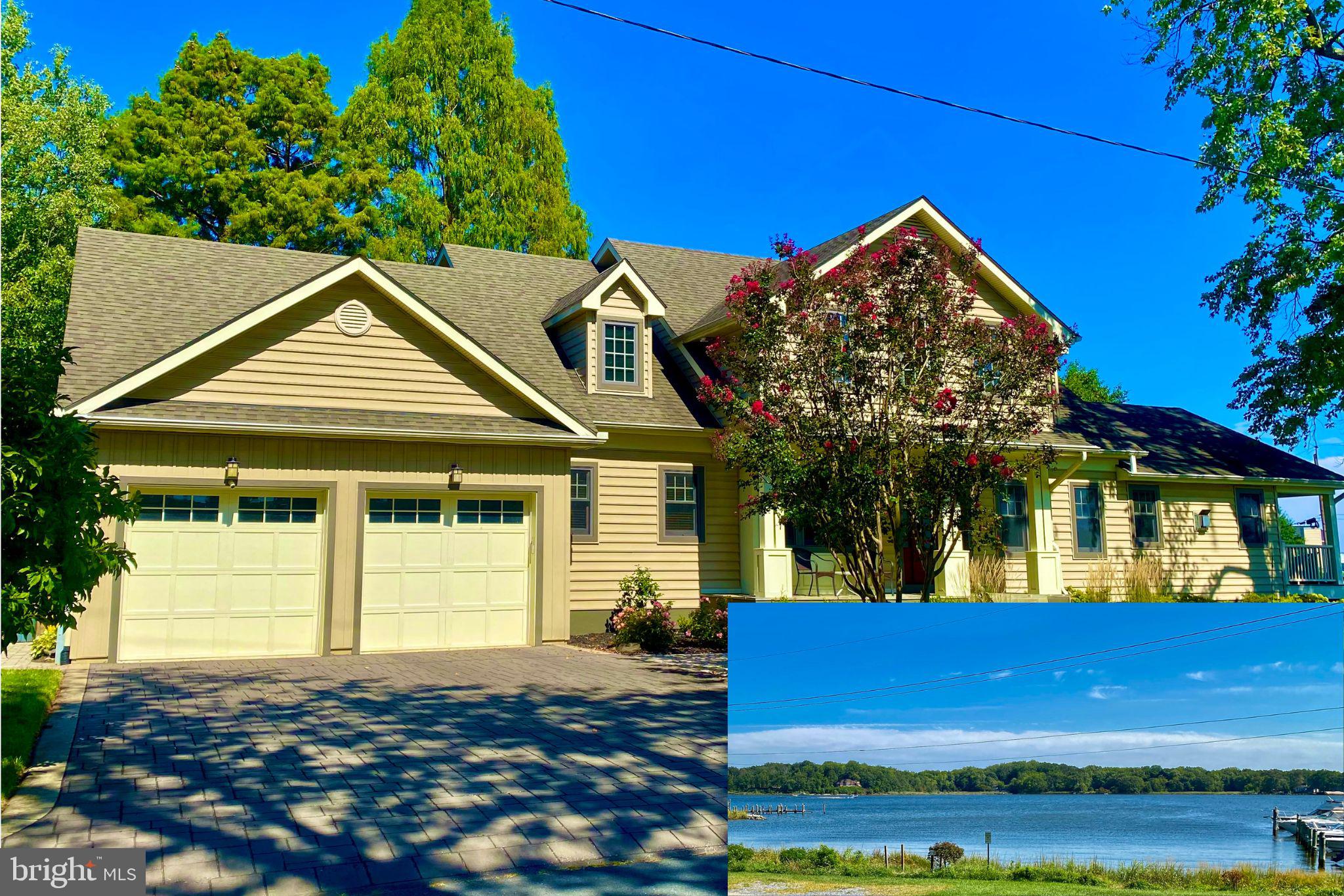 Waterfront Living without the Waterfront Costs! Imagine yourself coming home to Spectacular water views visible from almost every room in this one-of-a-kind, 4 bedroom, 3 ½ bath 3200 Sq foot custom designed home. Enjoy boating, kayaking, swimming, fishing and other water recreation just steps from the wrap-around porch on the main level and private balcony off the 2nd floor master suite.

The center of the home is the combination Great Room and Kitchen, smartly designed to take full advantage of the expansive water views of Glebe Bay off the South River.

Upgrades and special features can be found throughout the home. The 1st floor Brazilian teak wood floors glow under the cathedral ceiling skylights in the Great Room while the custom cabinets, built-in Wine storage and a lighted display case are focal points of the kitchen, along with an ample pantry located nearby.

Down the extra-wide hallway on the 1st floor is a large suite that can be used as a home office or an in-law suite with extra-wide openings in the bathroom  and a roll in shower for handicapped-access. The Heated bathroom floor is a welcome treat on cold mornings! At the end of the hall is access to an oversized 2-car garage with attached work rooms that exit into the back yard.

Upstairs, all the bedrooms are well-proportioned with generous closets, while the Owners Suite has his and her closets, a built-in TV with electric fireplace below, a Gorgeous & Spacious Bathroom with separate vanities, Heated floors, "Bain-Ultra" Air Jet soaking tub and large shower, a separate sitting area with wet bar, and an adjoining room for crafting or other uses. The  private balcony off the Owners suite sitting room is a great place to start the day with your coffee watching the Sunrise, OR end watching the Amazing Moonrise! Lastly,There is a Large bonus room accessible from this level over the garage that can be used for storage, or possibly another bedroom.

Several Beautifully appointed outdoor spaces make this home ideal for entertaining friends or just enjoying some down time. All the plumbing and drainage is already in place for an above-ground pool, including heated water. For the gardener, there are five raised planting beds. A small pond with fish and a waterfall adds to the serene setting.

Unseen, but just as important, are the construction and mechanical upgrades. The home was built with 2X6 framing, has high-end “Eagle” brand insulated windows throughout and is heated/cooled by a super efficient geothermal system – which means no outside equipment that makes
noise.  A whole house generator stands at the ready with two 100-gallon propane tanks should an extended power outage occur. And finally, exterior lighting is strategically located to illuminate the property for dining or relaxing outside after the sun sets.

You will not find another home this well-appointed, this thoughtfully designed, this lovingly cared for, or this close to the water without being classified as waterfront OR requiring flood insurance! Act now before it’s gone.
Londontowne Features 5 Community Beaches, 5 Marinas, 3 Boat Ramps, and several parks & playgrounds for homeowners to enjoy! go to www.LTPOA.info for more details!