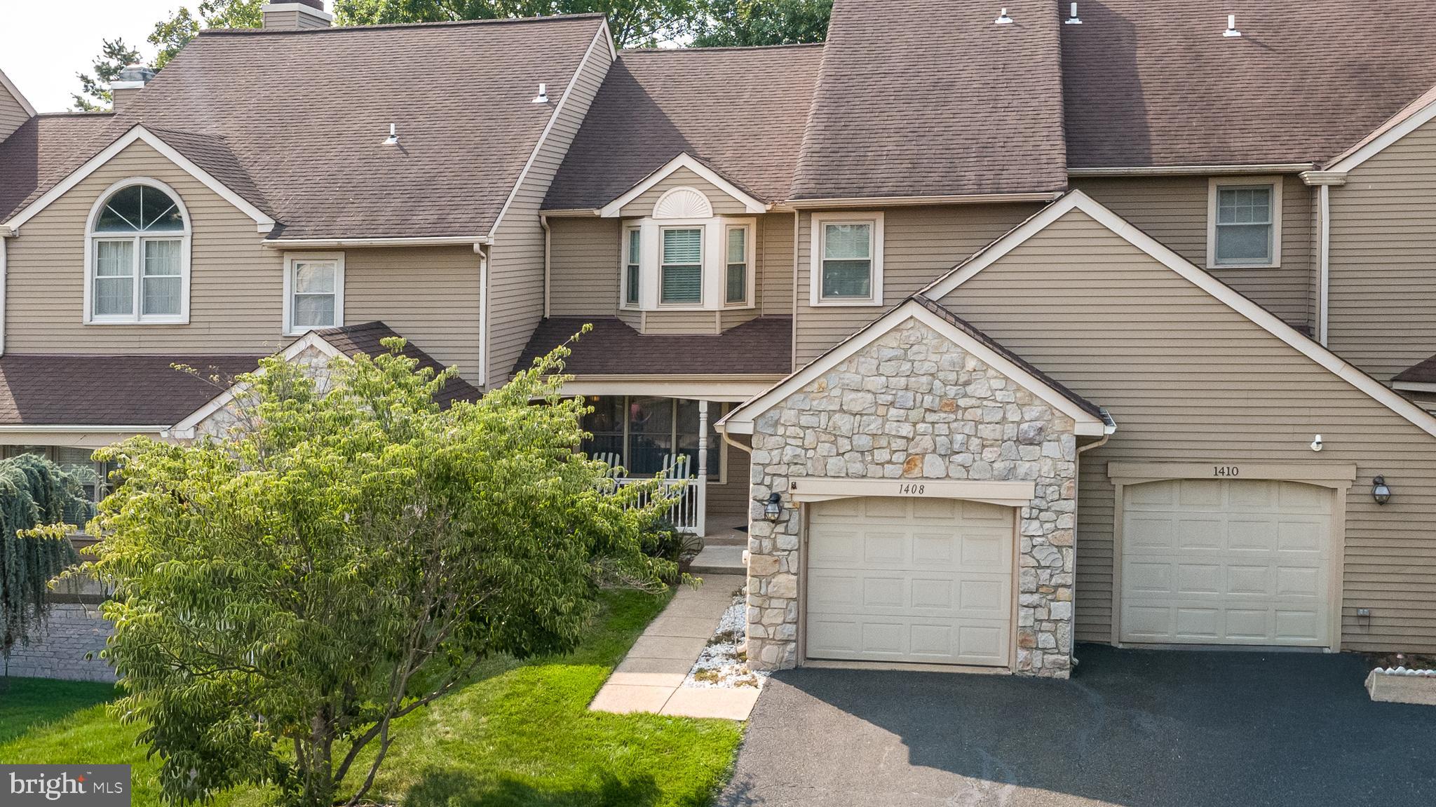 Welcome home to this wonderful, move-in-ready, three-bedroom, two-and-a-half-bath townhome with a one-car garage, ideally located in the highly desirable Gwynedale community in Upper Gwynedd Township. Step inside the welcoming foyer and immediately appreciate the bright, open floor plan. The spacious living room flows seamlessly into the dining room, creating the perfect setting for entertaining family and friends. The kitchen features natural gas cooking, a built-in microwave, pantry, breakfast bar, newer refrigerator and dishwasher, and opens directly to the inviting family room. Here, you’ll find a wood-burning fireplace and sliding glass doors leading to an expansive walk-off deck—an ideal space for relaxing or outdoor entertaining.  Upstairs, the generously sized primary suite offers two walk-in closets, a ceiling fan, and a private en-suite bathroom with a soaking tub, stall shower, dual vanities, and comfort-height toilet. Two additional spacious bedrooms, each with ceiling fans and ample closet space, share a full hall bathroom with a tub-and-shower combination. A conveniently located second-floor laundry area completes this level.  The fully finished basement provides exceptional additional living space and can easily accommodate a home office, theater, recreation room, or gym. An included pool table makes it ready for entertaining and enjoyment.  Recent improvements include a new hot water heater in 2023, a refrigerator with water dispenser and dishwasher in 2024, a new stove in 2023, and several replacement windows installed between 2020 and 2024. The HOA provides lawn care, snow removal, trash removal, and maintenance of the community’s basketball and tennis courts, allowing residents more time to enjoy the neighborhood’s amenities.  Conveniently located just minutes from major roadways, shopping, dining, parks, SEPTA Regional Rail, Merck, Memorial Park, and Stony Creek Park. Schedule your showing today!