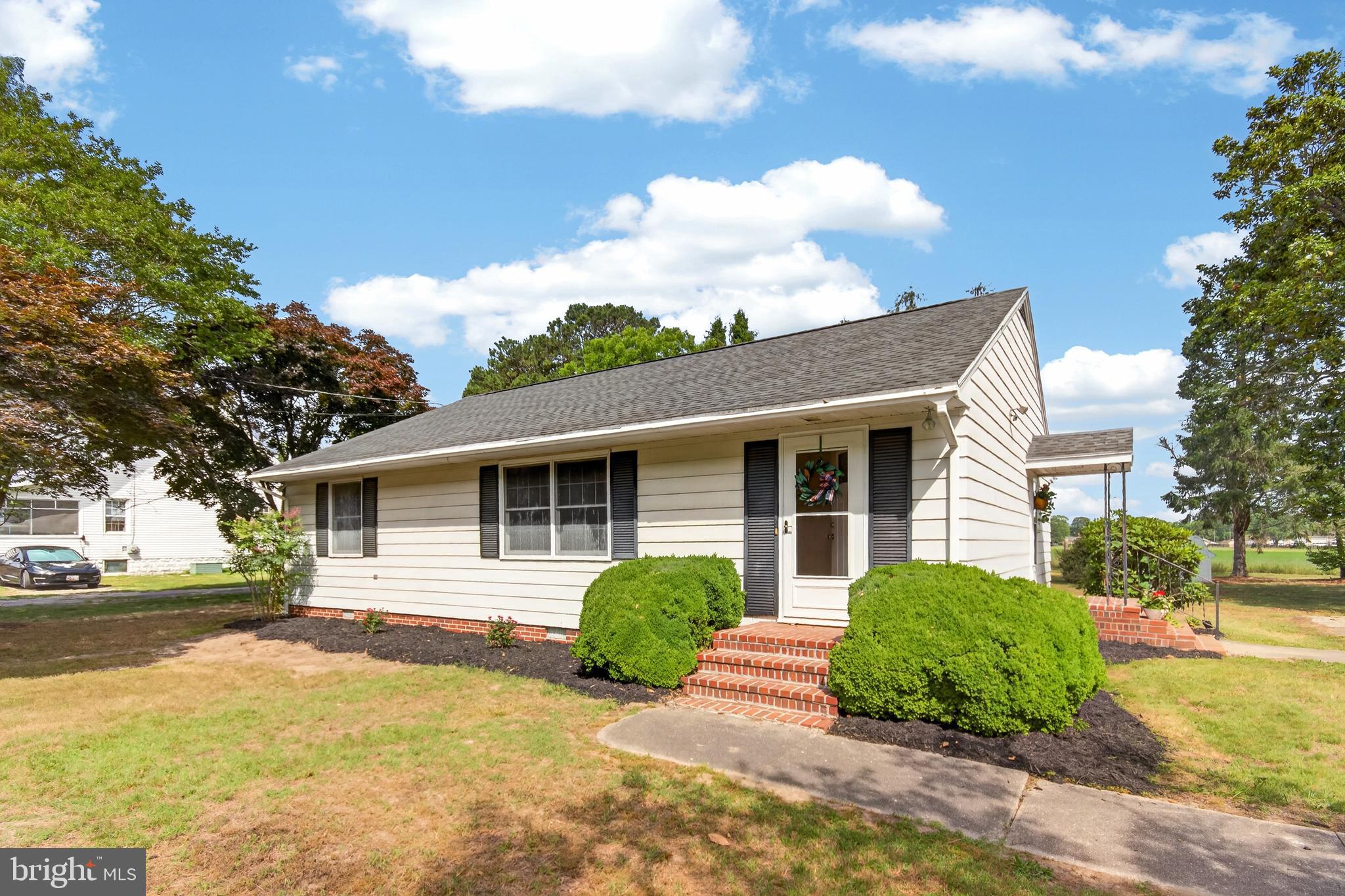 Looking for a starter home? Downsizing? Trying to add to your rental portfolio? This 3 bedroom rancher could be the perfect fit! Offering 1,260 sqft of living space, hardwood floors that flow throughout the home, a primary bedroom with attached half bath, an updated full hallway bathroom, and situated on a large lot outside city limits but still centrally located. Quick access to rt 13 and a short trip to Walmart, Starbucks, Lowes, restaurants etc.
