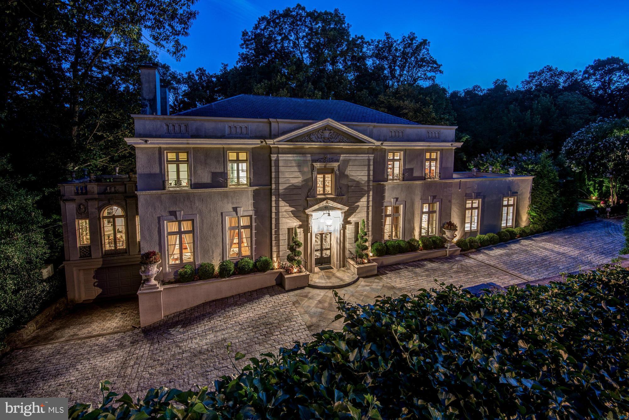 PRESTIGIOUS MASS AVE HGTS, PRIVATELY GATED LIMESTONE BEAUX ARTS ESTATE, BUILT IN 1927 ON JUST OVER AN ACRE OF LAND.  MAGNIFICENT ENTERTAINING & FAMILY SPACES W/ GROUNDS VIEWS FROM ALL ROOMS, 12 FT CEILINGS, 3 FPLS, MANICURED GROUNDS & POOL & MARBLE TERRACES W/ VIEWS OF ROCK CREEK PARK.  WALK OUT LOWER LEVEL W/12 SEAT THEATRE, LIBRARY, CATERERS KIT & STAFF QUARTERS. 2015 ALL NEW WINDOWS/DOORS