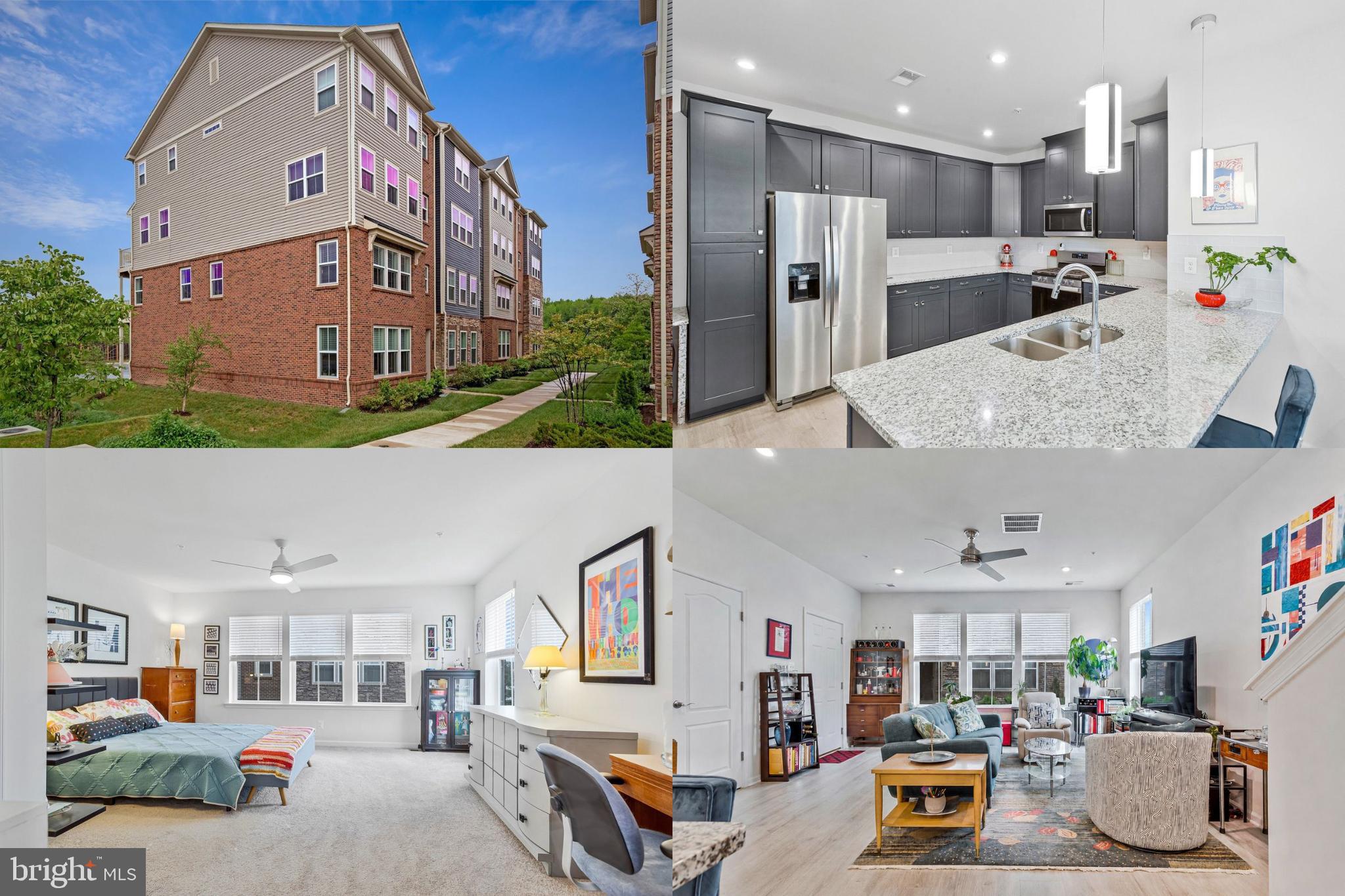 This 2 bedroom, 1 loft end-unit home in Hanover offers a bright, open layout and a location designed for everyday convenience. Positioned directly across from the community pool and shared amenities, it provides easy access to spaces for relaxation and recreation just steps from your front door. Inside, the main level features 9-foot ceilings and wide-plank flooring that create a clean, cohesive feel throughout. The kitchen is designed to support both daily living and gathering, with a large granite island, dedicated coffee bar area, and a spacious pantry for storage. Upstairs, the home includes two bedrooms and a versatile loft that can be used for a home office, reading area, or additional living space. The primary suite offers a well-organized layout with double sinks, a separate toilet area, linen storage, and a walk-in closet. Custom closet systems throughout the home help maximize storage and functionality. A composite balcony off the loft provides a private outdoor space to enjoy fresh air without the maintenance of a larger yard. Parking is practical and flexible with a one-car garage, driveway space for an additional vehicle, and nearby visitor parking. The location offers convenient access to major commuter routes including I-295, Route 100, and Route 32, as well as BWI Airport and the MARC train. Nearby shopping, dining, and entertainment options at Arundel Mills and Maryland Live! support a connected and convenient lifestyle. This home combines thoughtful design, flexible living space, and a well-connected location. Photos may be virtually staged.
