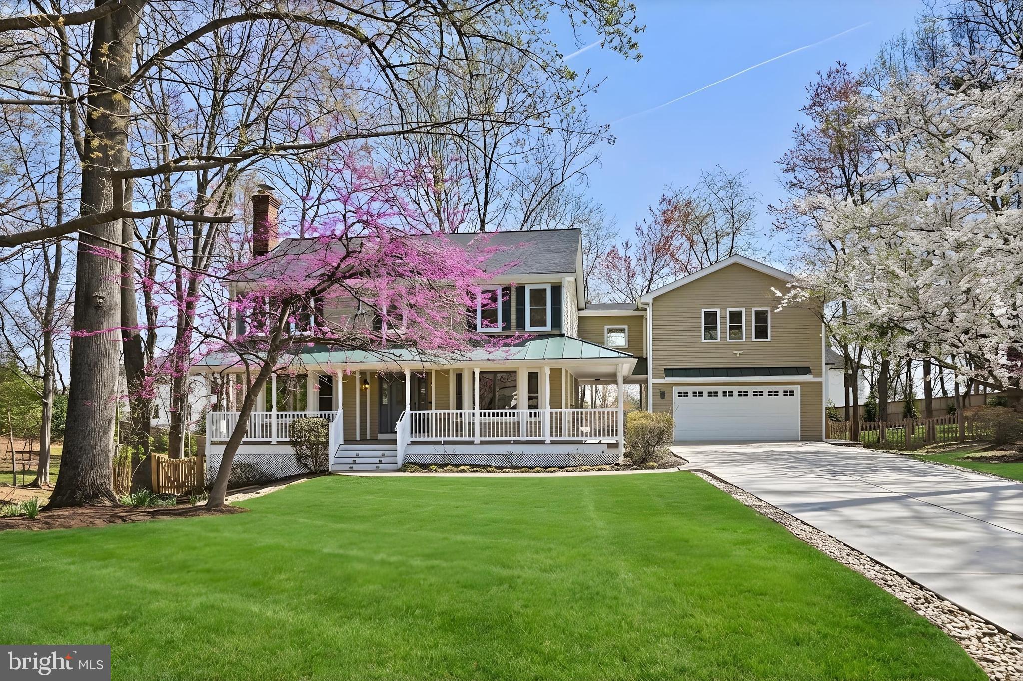 Nestled in the serene and sought after Colvins Glen neighborhood and the Langley High school Pyramid, this stunning remodeled Colonial home exudes warmth and charm.  One of the largest home models, the Lincoln, has a fabulous wraparound porch, 3 fireplaces, five spacious bedrooms and three and a half baths. The interior showcases exquisite craftsmanship, featuring hardwood floors and recessed lighting throughout the main and upper floors.  An historic log cabin family room and primary bedroom add to its appeal. Retreat to the primary suite with vaulted ceiling and wood burning fireplace, updated en suite bath, and separate dressing room. Natural light pours in through skylights and double-pane windows, enhancing the room’s inviting atmosphere.  The fabulous new addition (2022) adjoining the primary bedroom suite offers a light filled flexible space for an additional office, exercise room, or studio.  The upper level also has 3 other sun-filled bedrooms, updated hall bath, and convenient upper level laundry room. The heart of the home is the remodeled kitchen, equipped with stainless steel appliances, KraftMaid cabinetry, large pantry, and a perfect breakfast area. The cozy log cabin family room is adorned with exposed beams and a stone surround mantel and gas fireplace.  Its built-in bookcases and workspaces highlight the adjacent main level office.  Rounding out the main level are the formal living and dining rooms with terrific bay windows. The walkout lower level features a spacious recreation room with built-ins, game closets, cedar closet, plenty of storage, an au pair/guest room and a full bath.  Situated on a generous 0.62-acre lot in a peaceful cul-de-sac, enjoy the expansive fully fenced rear yard and lovely screened porch. Plus a whole house generator! This home is a perfect blend of modern comfort and timeless design, ready to create lasting memories.

Close to major commuting routes, national and local parks, world class shopping, 
Dulles Airport, and the Silver Line Metro stations. Amazing place to call home! 
Schools: Colvin Run/Cooper/Langley