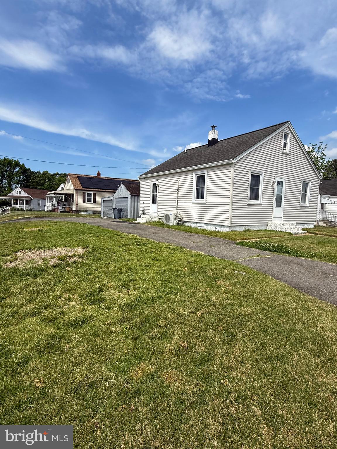 JUST LISTED!!  Dundalk 3 bedroom, 1 full bath Cape Cod.   Home is small but very affordable.  New siding installed 2 years ago, new front & side storm doors,  completely remodeled bath.  Home has hardwood flooring, tile, carpet & plank.   Kitchen has been remodeled and has refrigerator, stove Washer & Dryer.  There is a mini split heat pump for a/c and heat.  Yard is completely fenced and lots of parking.  Garage is 
"as is".  It can be torn down for more parking, remodeled or rebuilt.  Washer & dryer are currently in bedroom.