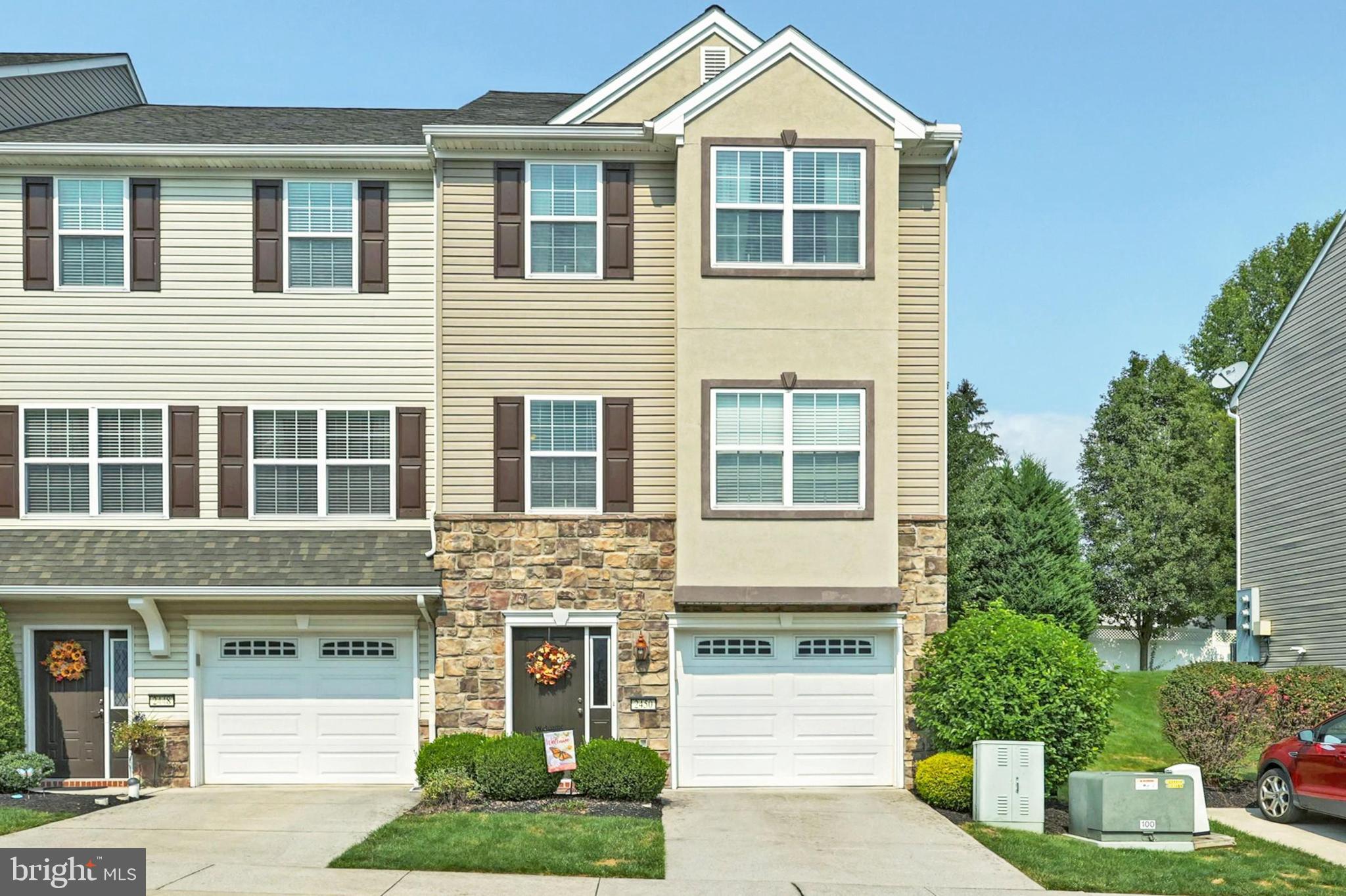 Move right in to this well maintained home in Dallastown schools just minutes from I-83, shopping and parks. This 3 bedroom 2-1/2 bath end unit with one car garage will not disappoint.  The kitchen has freshly painted cabinets and  big deep bowl sink and sits right in between the dining room and living room with views to the back deck and backyard with a nice tree line behind it.  This area is great for kids to play in or to let the dog out!!  The living room has a nice area for entertaining and a separate place for a desk or office space.  Upstairs boasts 3 nice size bedrooms with plenty of closet space and 2 full size bathrooms. The family room downstairs is fully finished and is great for an extra sleeping area or hangout.  This home is just waiting for it's new owners so just bring your toothbrush and move-in!!!