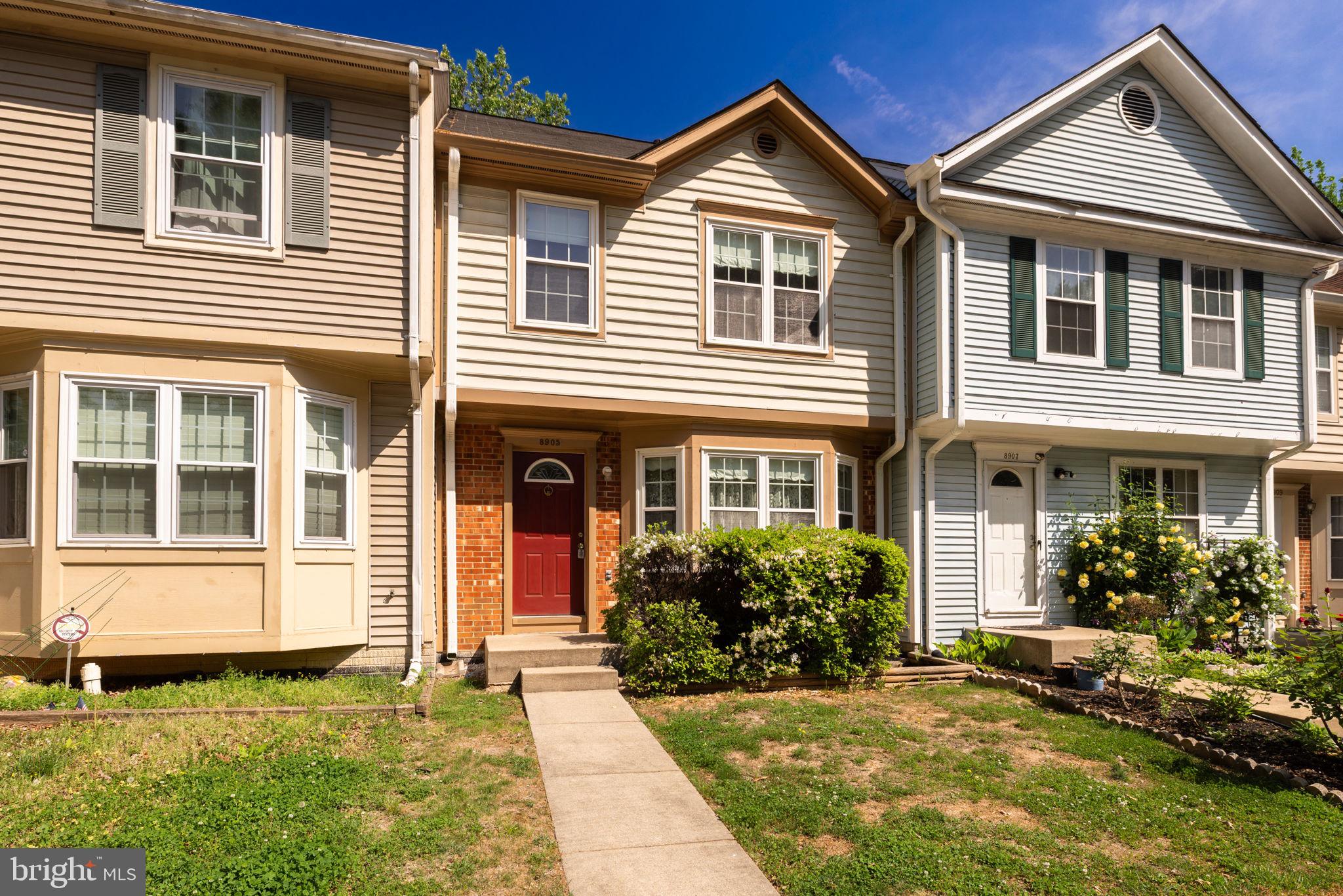 Welcome to 8905 Waldren Way, a nice 3-bedroom townhome with attractive curb appeal backing to trees in Lorton’s Washington Square. There are hardwood floors in the living room, dining room and kitchen. A large bay window brings in lots of light to the living room. The kitchen has a stainless stove and dishwasher. Double-doors step out from the separate dining room to the private deck overlooking greenery which has steps descending to the lower patio and fully fenced rear yard. There’s also a large shed for lots of storage. Upstairs, the owner’s suite has 3 windows and 2 closets. Both rear bedrooms have views of trees. The lower level offers a big laundry/storage room and a rec room/4th bedroom with a full bath. The rec room walks out to the spacious patio which looks out to trees. There are 2 assigned parking spaces. Bring your imagination and favorite contractor and turn this fine property into your dream home. It’s located close to all commuter routes, Fort Belvoir, shopping and restaurants!