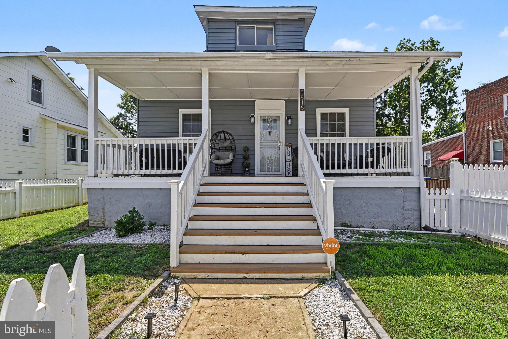 This beautiful 3-bedroom, 3-full-bath Cape Cod was completely renovated from top to bottom just three years ago, roof, walls, ceilings, floors, A/C & heating. The main level offers an open-concept design connecting the living room, dining room and a stunning kitchen equipped with granite countertops, white cabinets, a custom tile backsplash, stainless steel appliances and a breakfast nook. The main level also features luxury vinyl plank floors, a romantic electric fireplace, recessed lighting, a primary bedroom with a large walk-in closet and a full bath as well as a sunroom currently used as a office/laundry room. On the upper level you will find two additional spacious bedrooms, both with walk-in closets and another full bathroom. The finished basement provides extra living space, including a family room, a bonus room, a full bath and a dedicated storage area. Outdoor features include a welcoming front porch and a fully fenced-in yard, offering a secure and private space great for cook-outs.