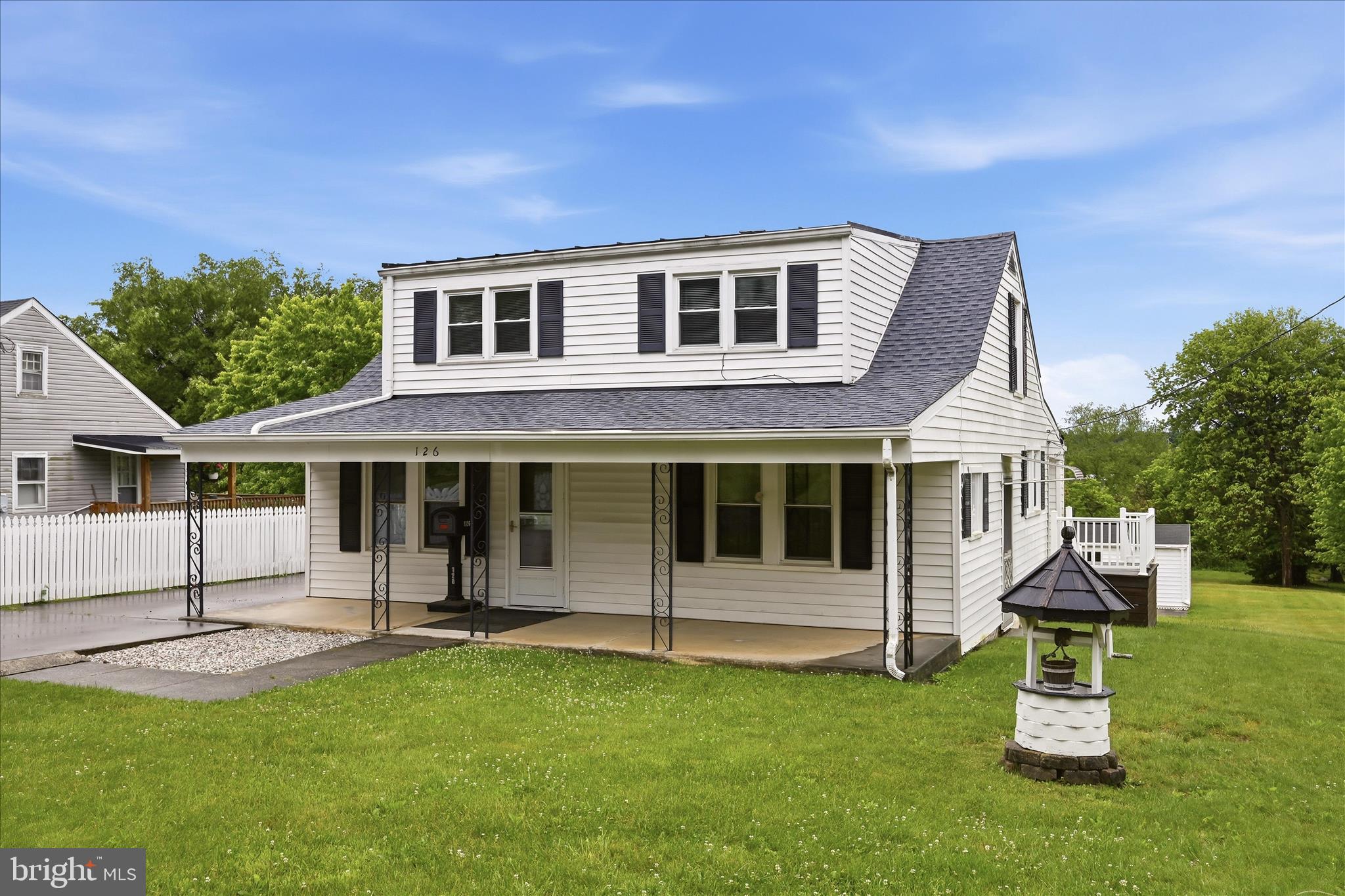Charming Cape Cod-style home located at 126 Marple Rd in the desirable north end of Winchester! This well-maintained 3-bedroom, 1.5-bath home offers timeless character, functional living space, and a convenient commuter-friendly location. The main level features a bedroom with a 1/2 bath, a living room, a dining room, and a kitchen. Upstairs, you’ll find additional bedrooms with a shared bathroom. Enjoy relaxing mornings on the covered front porch. The large yard is perfect for gardening, outdoor entertaining, or recreation. Additional highlights include a full unfinished basement offering excellent storage, a detached shed for tools and equipment, a newer roof installed in 2023, and a well replaced in 2014 for added peace of mind.
Conveniently located near Winchester Medical Center, shopping, dining, schools, and everyday amenities. This home also offers easy access to Route 522, Rt 37, I-81, and Route 11, making commuting to surrounding areas, including Martinsburg and Northern Virginia, simple and convenient. Enjoy nearby attractions such as historic Old Town Winchester, local parks, wineries, and the scenic Shenandoah Valley. All sizes are approximate.