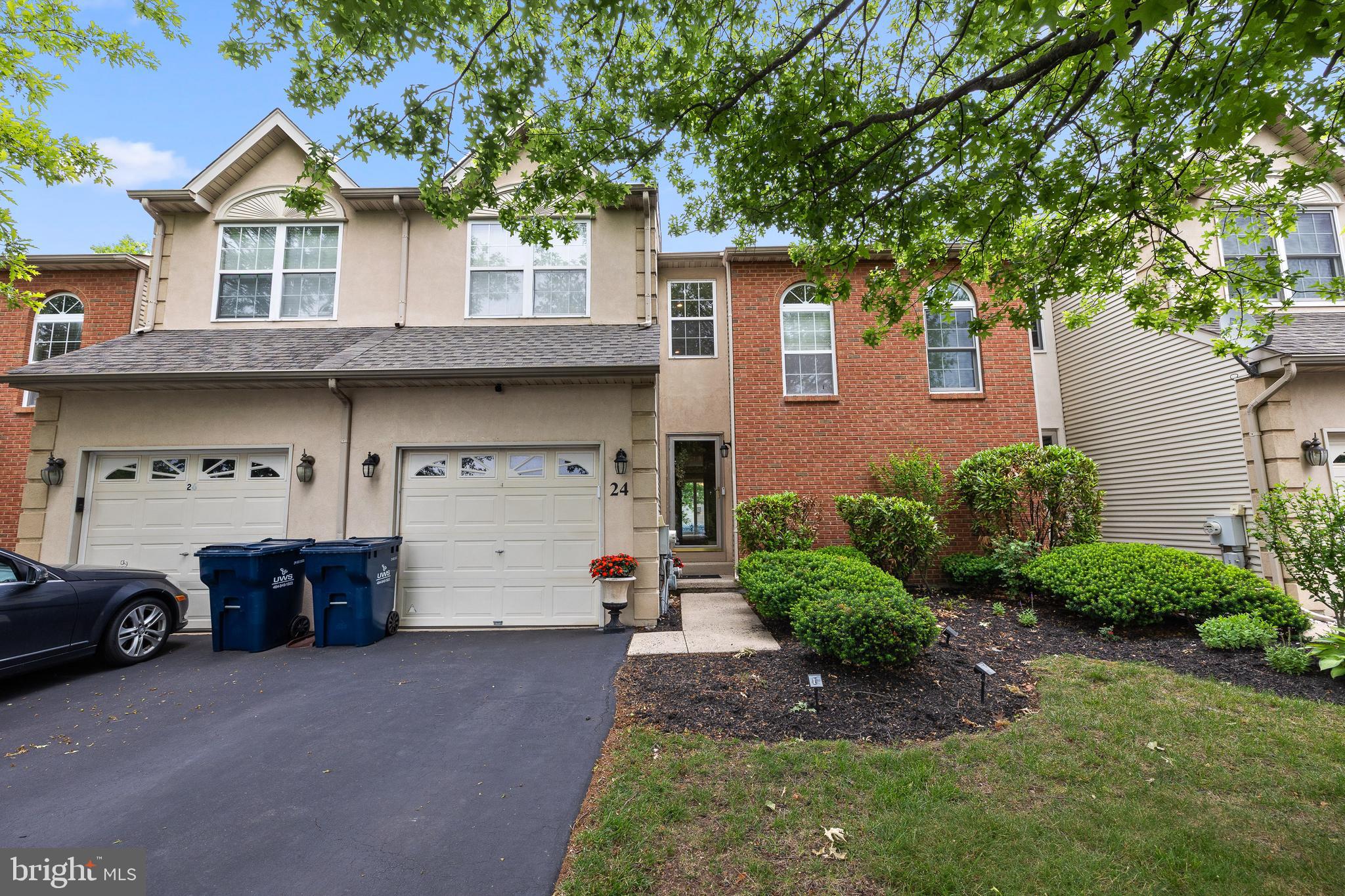 Welcome to this beautifully appointed 3-bedroom, 2.5-bath townhome in the highly desirable Rosecliff Manor community, located within the sought-after Souderton Area School District. Ideally situated near the heart of Harleysville and just minutes from Routes 113 and 63, this home offers the perfect combination of comfort, convenience, and style. The owner has maintained and upgraded this home lovingly including a brand new roof! Step inside the impressive two-story foyer and immediately appreciate the bright, open floor plan. The spacious great room is beautifully decorated and flows seamlessly into the dining area and eat-in kitchen, creating an ideal layout for both everyday living and entertaining. The kitchen features stainless steel appliances, ample cabinetry, and a lovely breakfast area. Sliding glass doors from the living area lead to a charming patio and one of the community's premium lots. Enjoy peaceful backyard views and direct access to the neighborhood walking trails, providing a wonderful extension of your outdoor living space. A powder room and oversized one-car garage complete the main level. Upstairs, you'll find the conveniently located second-floor laundry area, making household chores a breeze. The spacious primary suite serves as a private retreat, featuring a large walk-in closet and an updated ensuite bath. Two additional generously sized bedrooms and a full hall bath complete the second floor. The fully finished basement provides exceptional additional living space and is perfect for a family room, media room, home office, gym, or entertaining guests. This home has been impeccably maintained and thoughtfully updated throughout. The location is second to none, with easy access to shopping, restaurants, parks, and multiple grocery stores including Giant, Henning's Market, and Landis Supermarket. Move right in and enjoy low-maintenance living in one of Harleysville's most sought-after communities!