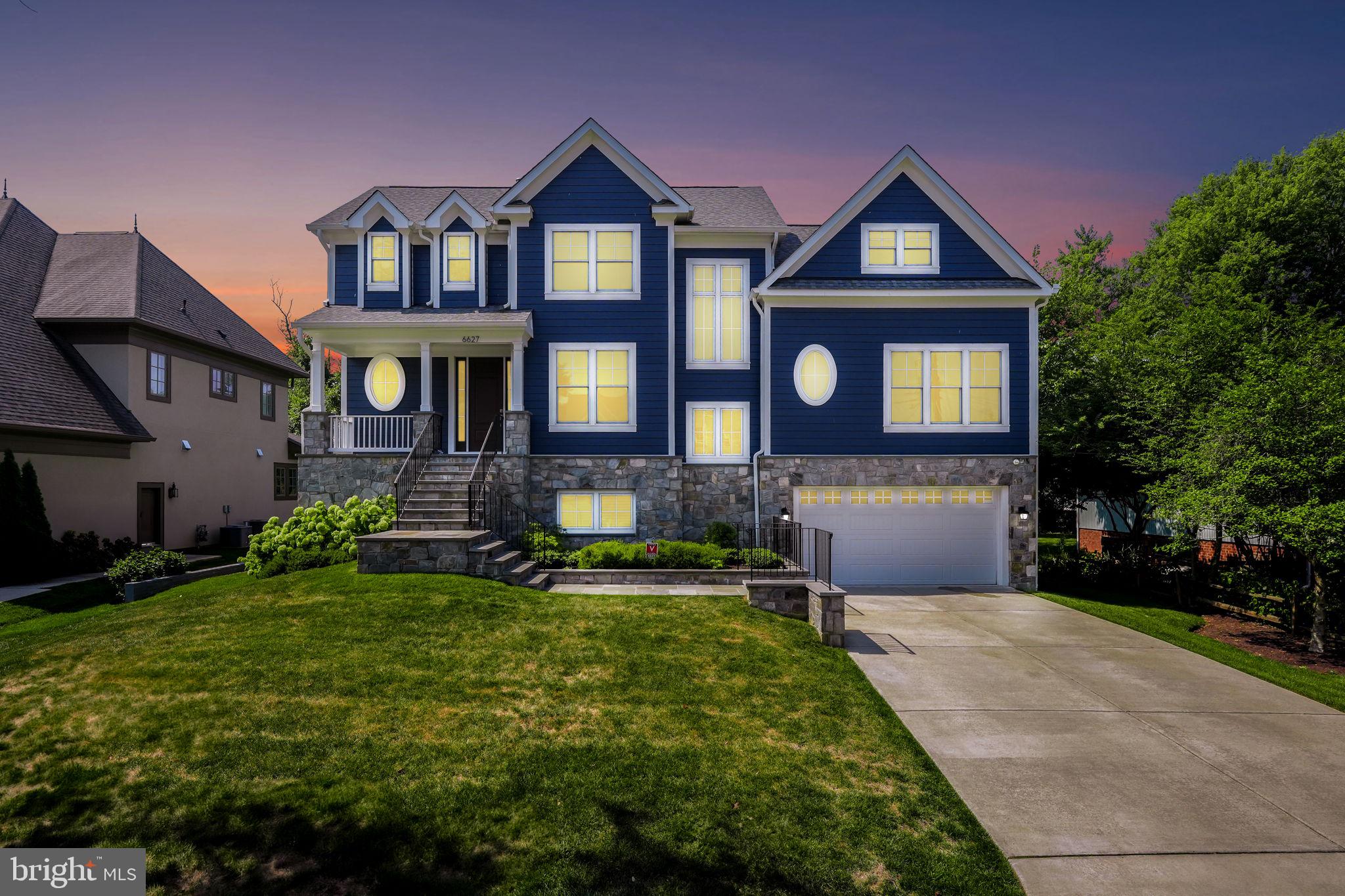 Indulge in the epitome of luxury living with this magnificent 6-bedroom, 5.5-bathroom home situated in the esteemed Chesterbrook Gardens neighborhood, custom constructed by the renowned Paramount Construction in 2021. This contemporary residence is located within the school zones of Kent Gardens Elementary, Longfellow Middle School, and McLean High School.

Spanning three luminous levels, this home exemplifies superior design and craftsmanship. As you enter, you are welcomed by stunning hardwood floors that extend throughout the main floor, leading you to a formal dining area, a powder room, and a gourmet kitchen that seamlessly flows into a spacious family room. The chef's kitchen is a masterpiece, featuring a substantial island, Monogram stainless steel appliances (including a secondary oven with French doors), tall custom white cabinetry, recessed lighting, a tile backsplash, quartz countertops, and an ample pantry with custom shelving. The adjacent family room is ideal for social gatherings, boasting coffered ceilings, a marble gas fireplace, and access to a low-maintenance Trex deck, perfect for entertaining. Additionally, the main level offers a versatile en-suite bedroom, suitable for guests, a home office, or an in-law suite.

The upper level houses four bedrooms, including two en-suites, a Jack and Jill bathroom with a double vanity, and a conveniently located laundry room. The primary suite serves as a luxurious retreat, featuring a double vanity with quartz countertops, a soaking tub, a steam shower, and an expansive walk-in closet.

The lower level provides additional living space, with two double-door walkouts to the backyard, a sixth bedroom, a full bathroom, and access to a two-car garage.

This property boasts many upgrades, including custom blinds, a spacious Trex deck with deck lights, quartz countertops throughout, a steam shower, upgraded primary bathroom, upgraded windows and front door, an extra sump pump, upgraded kitchen cabinets, Nest thermostats, a security system with cameras, a front door camera, and a Wi-Fi extender.

This prestigious and tranquil neighborhood offers upscale living with convenient access to the best of McLean and the greater Washington, D.C. area. Just a short drive from Tysons Corner, residents enjoy premier shopping, dining, and entertainment options. The property is near major highways, including the Dulles Toll Road, I-495, and I-66, providing easy access to downtown D.C. and beyond, and is close to multiple Silver Line metro stations for convenient commuting.

McLean is known for its strong sense of community, local events, farmers' markets, and cultural attractions, ensuring a high quality of life. Essential amenities such as grocery stores, restaurants, and fitness centers are easily accessible, making daily life convenient and enjoyable.
